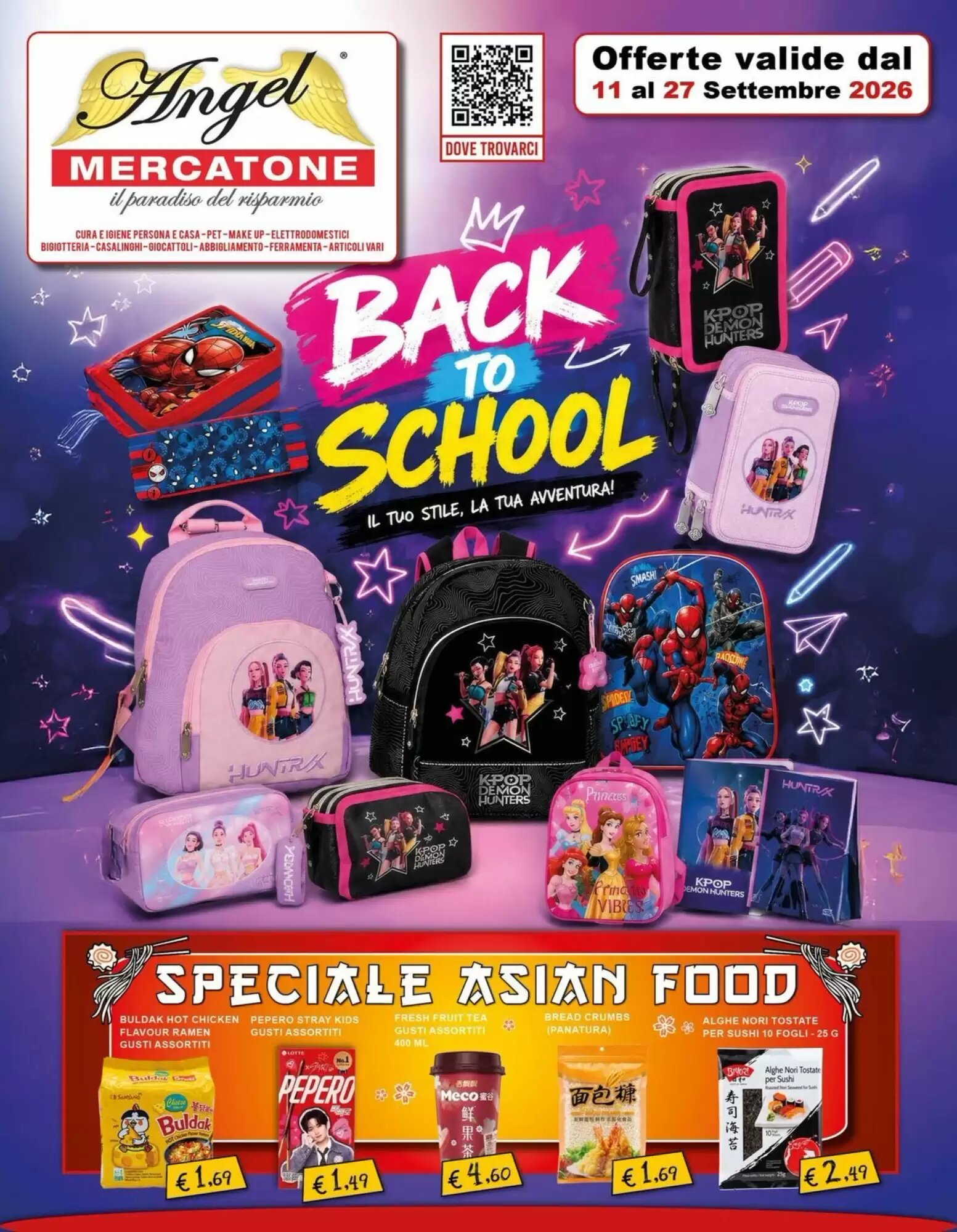 Volantino promozionale Angel Mercatone  valide dal 11/09/2026 - Pagina 1.