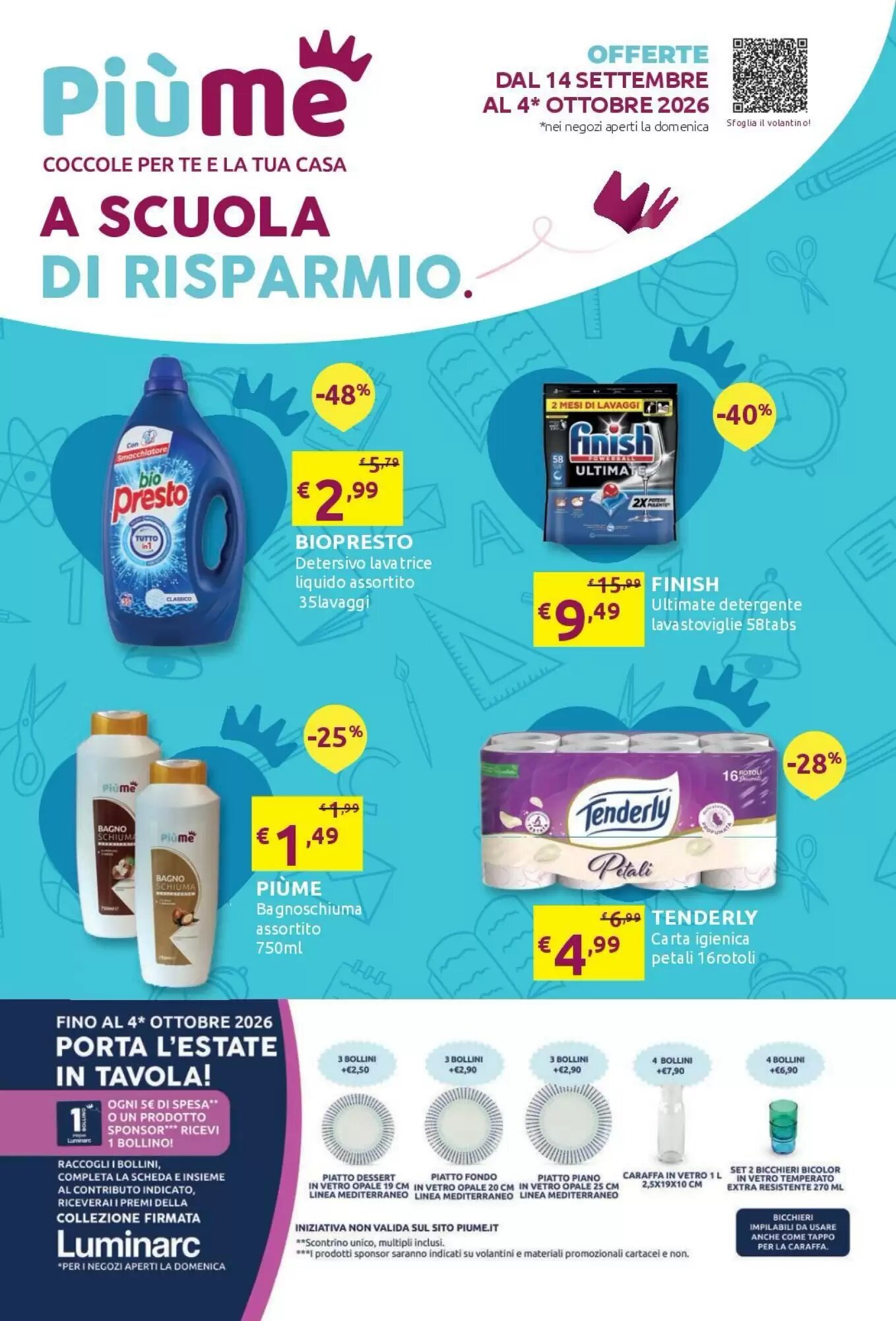 Volantino promozionale PiùMe  valide dal 14/09/2026 - Pagina 1.