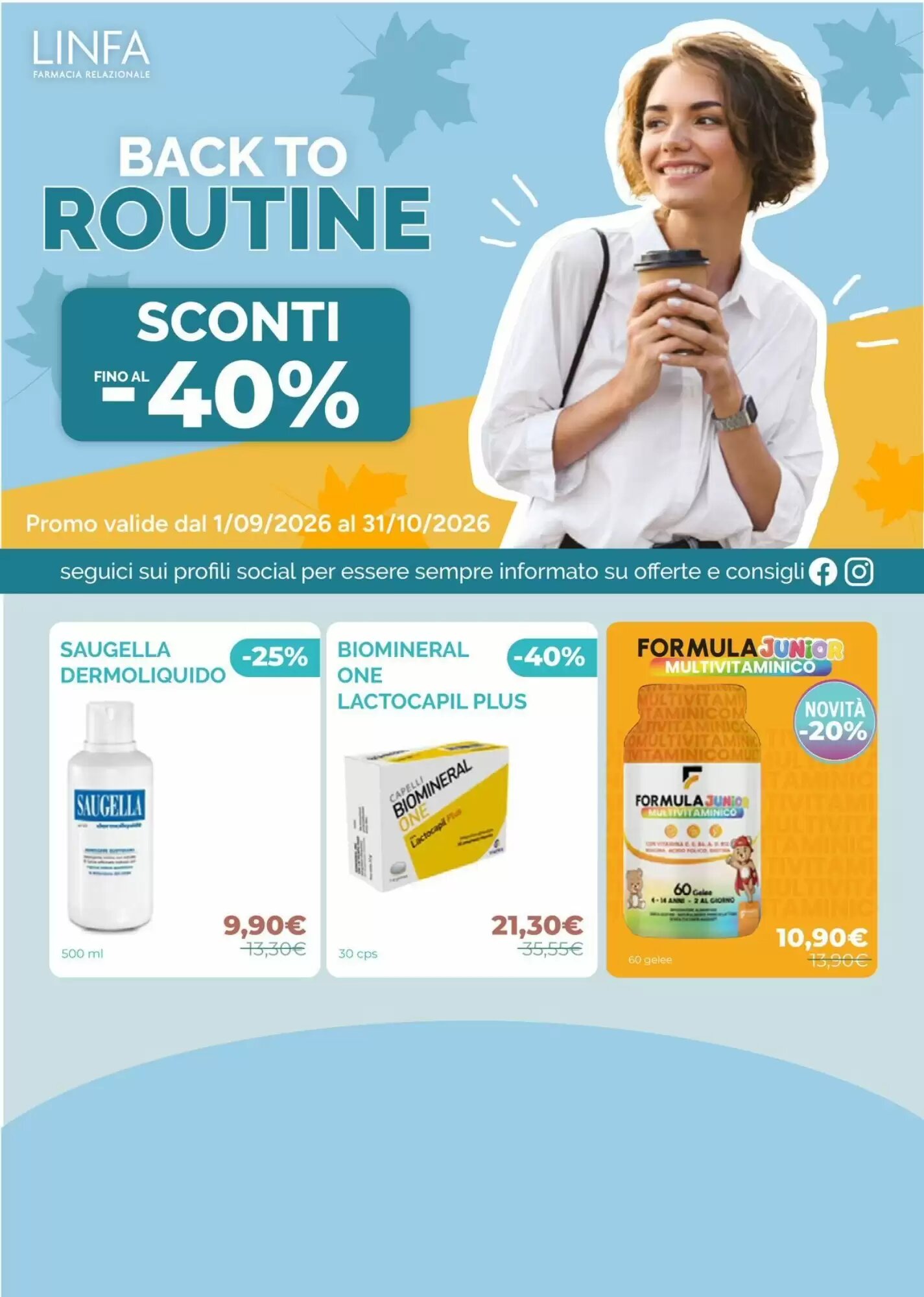 Volantino promozionale Linfa Farmacie valide dal 14/09/2026 - Pagina 1.