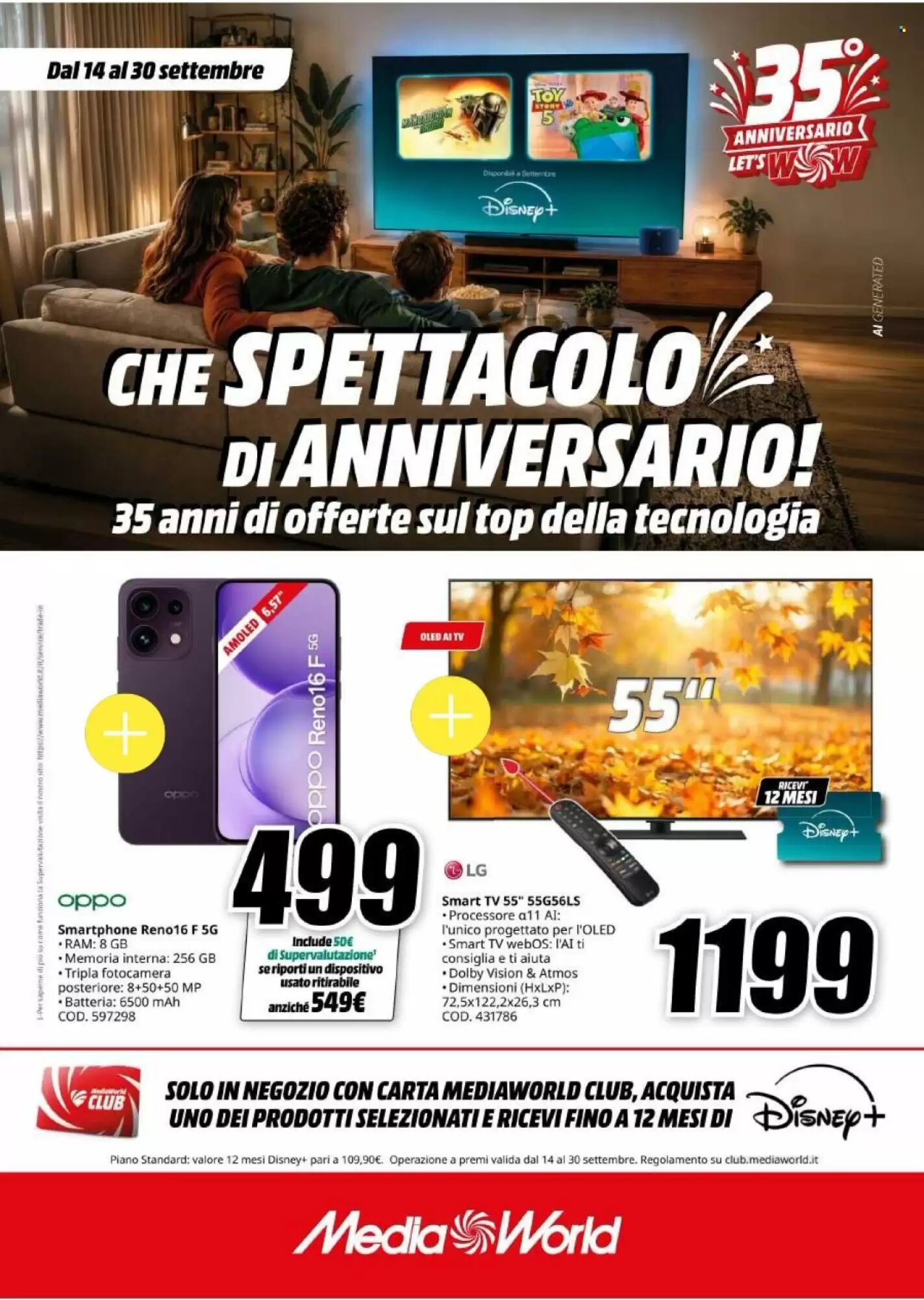 Volantino promozionale MediaWorld valide dal 14/09/2026 - Pagina 1.