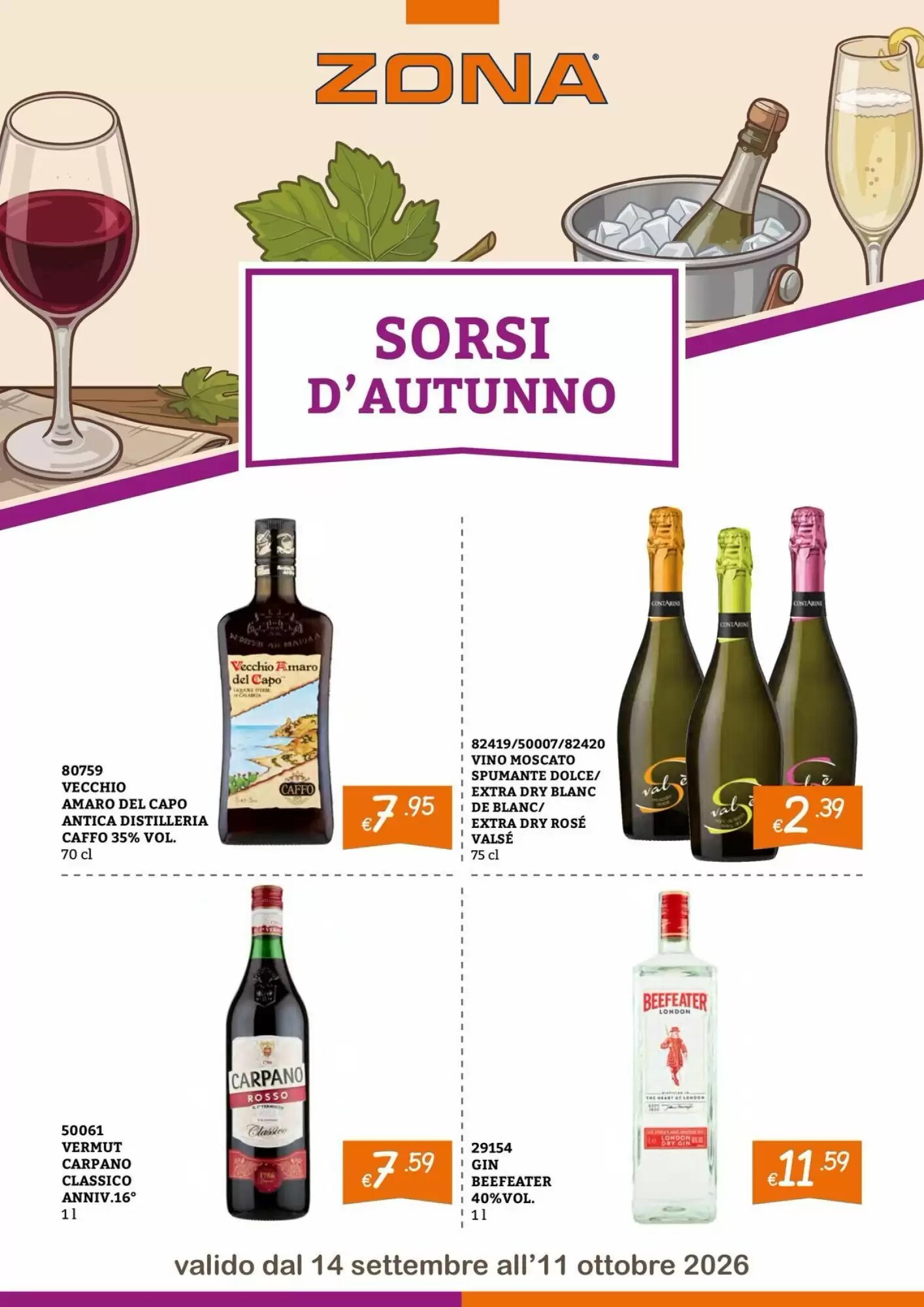 Volantino promozionale Zona  valide dal 14/09/2026 - Pagina 1.