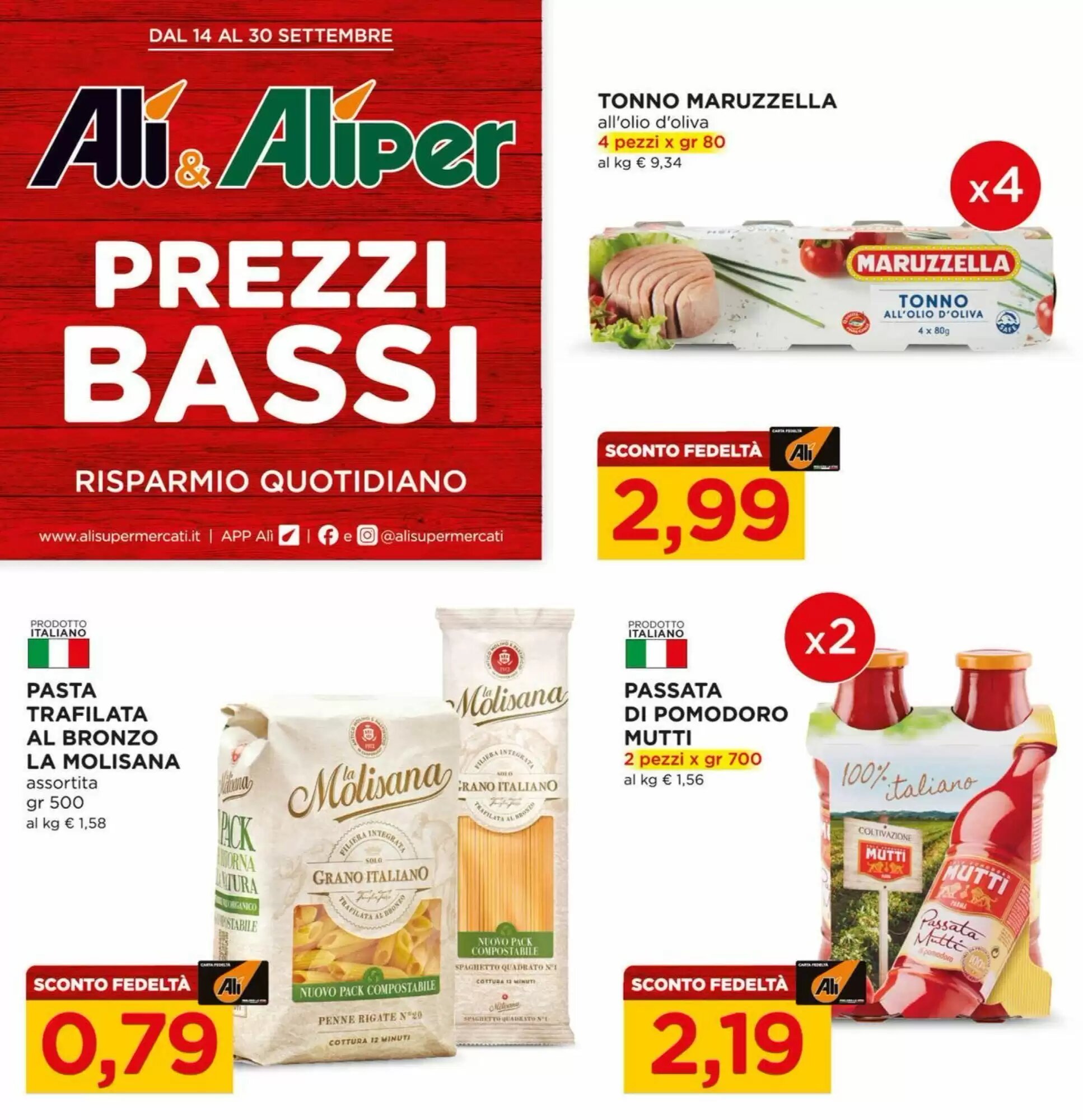 Volantino promozionale Alì valide dal 14/09/2026 - Pagina 1.