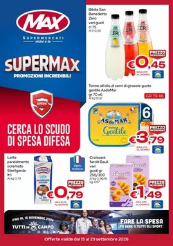 Volantino promozionale MAX Supermercati  valide dal 15/09/2026