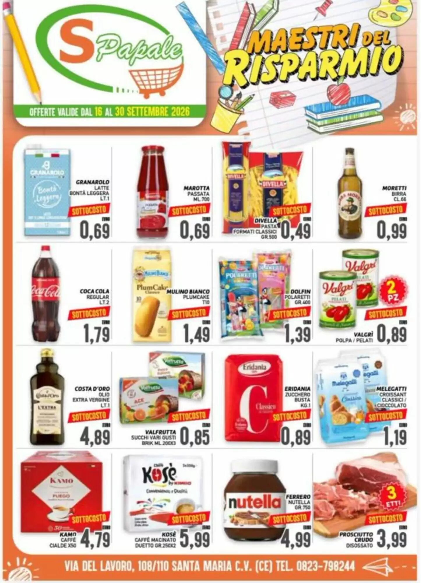 Volantino promozionale Supermercato Papale valide dal 16/09/2026 - Pagina 1.
