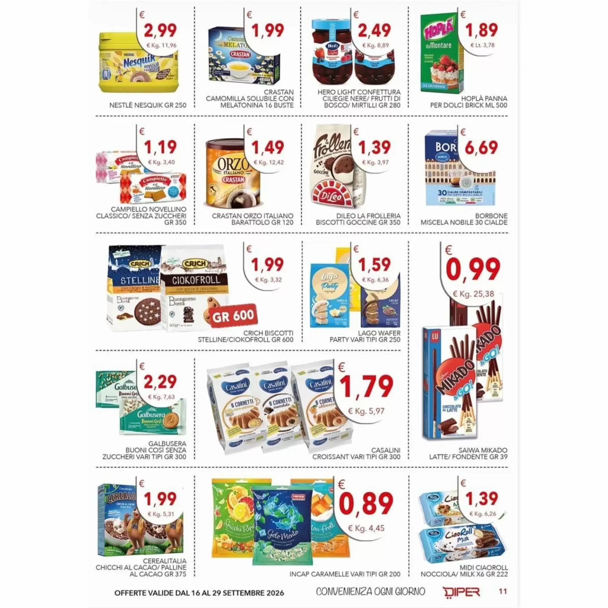 Volantino promozionale Diper  valide dal 16/09/2026 - Pagina 11.