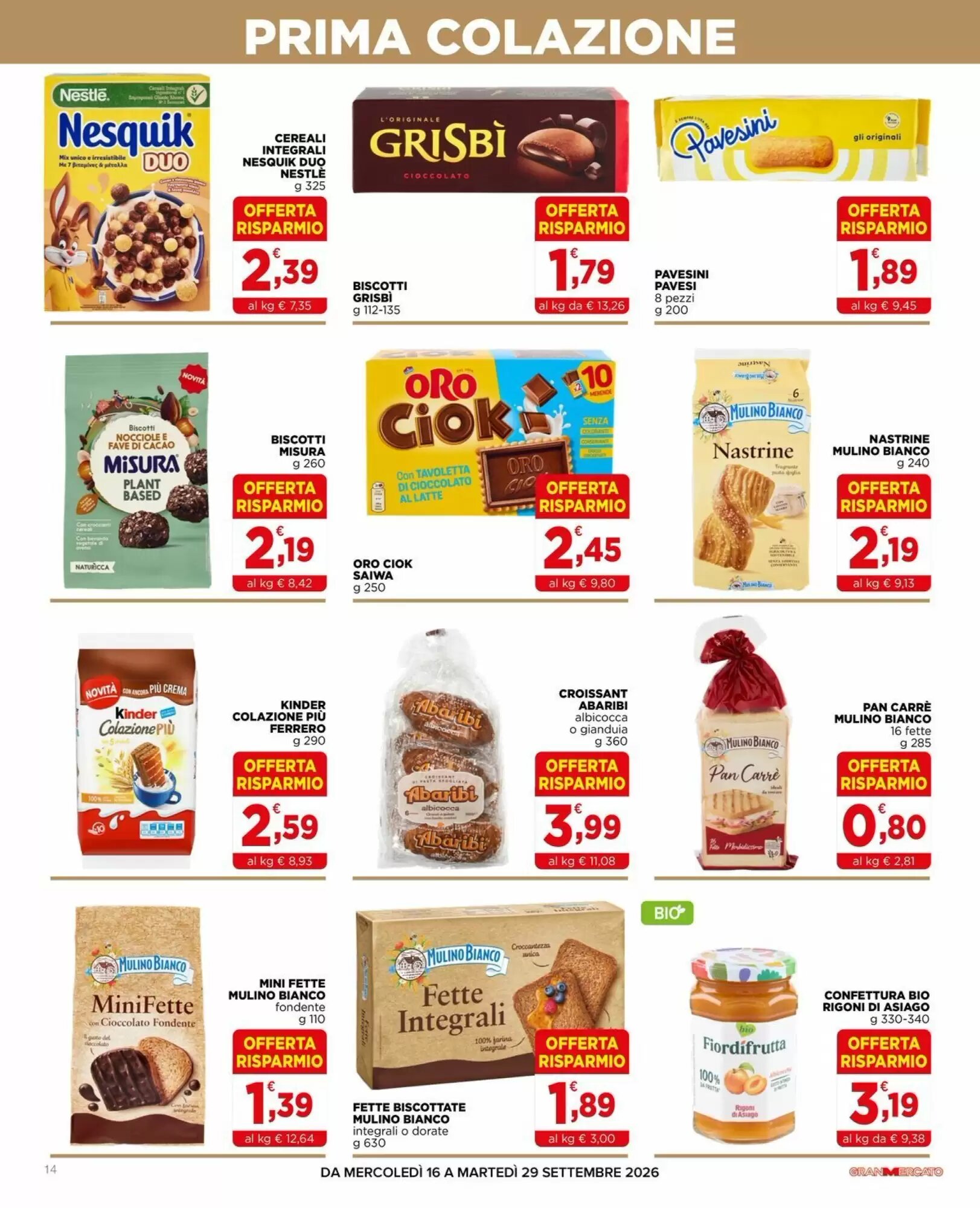 Volantino promozionale Gran mercato  valide dal 16/09/2026 - Pagina 14.