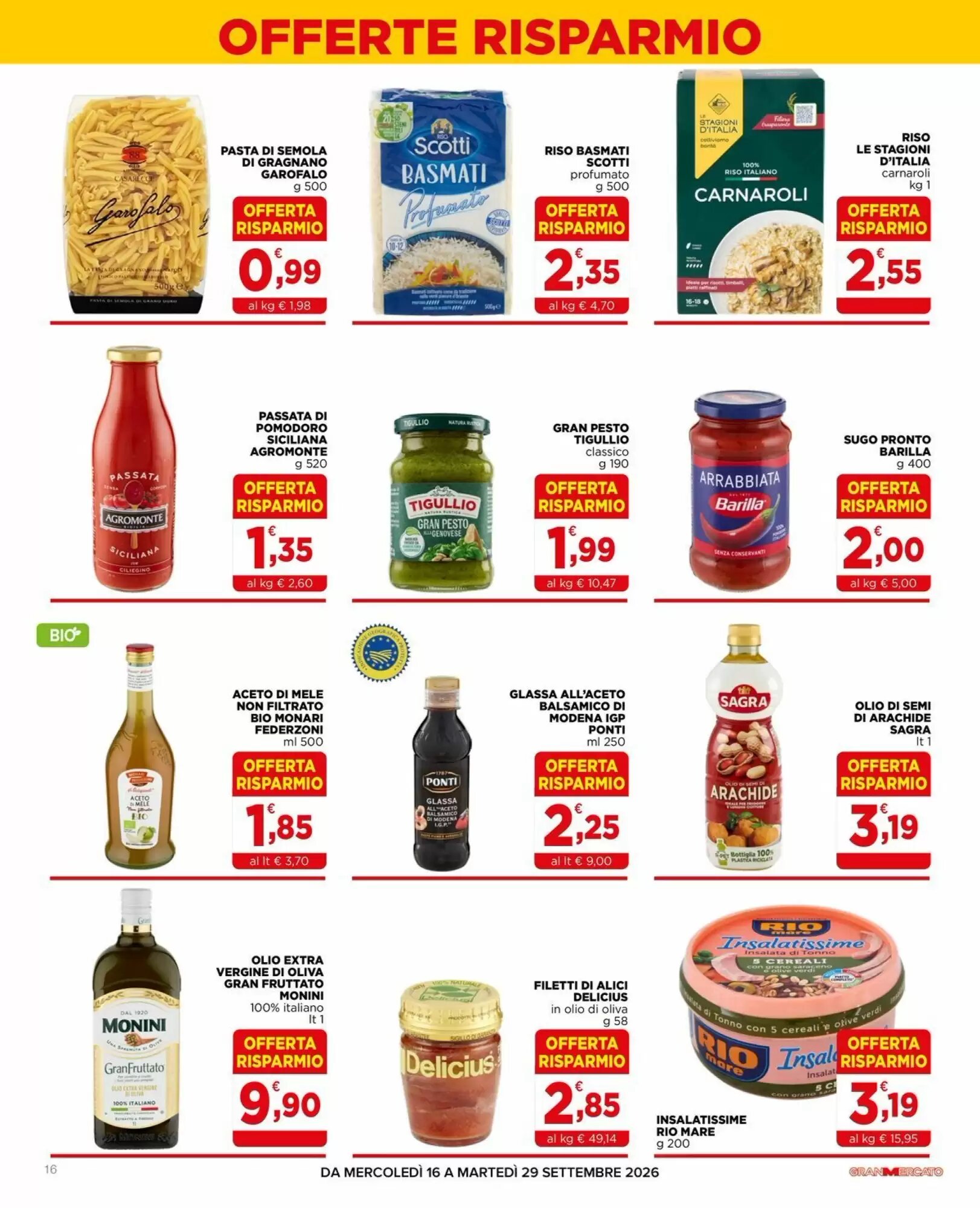 Volantino promozionale Gran mercato  valide dal 16/09/2026 - Pagina 16.