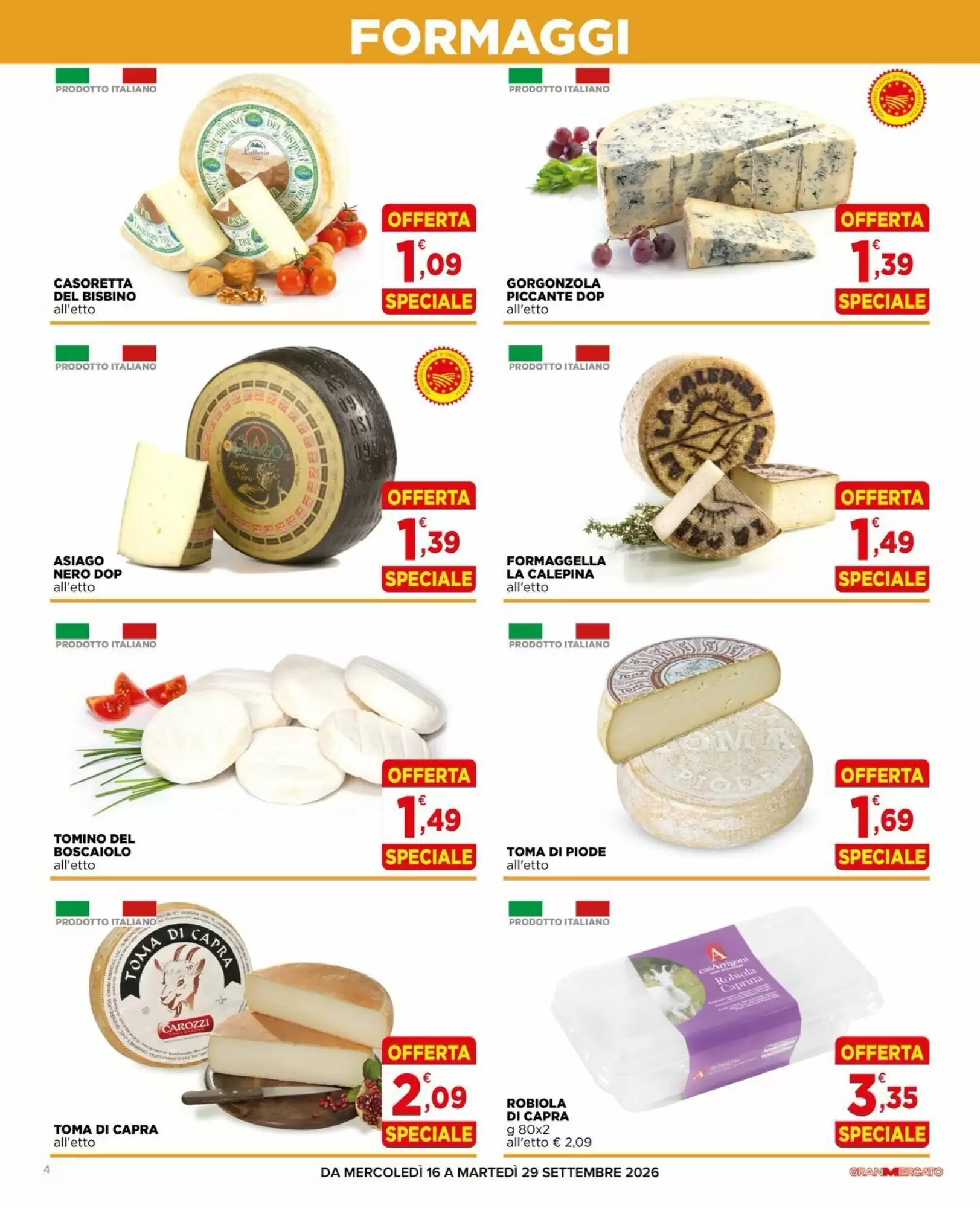 Volantino promozionale Gran mercato  valide dal 16/09/2026 - Pagina 4.