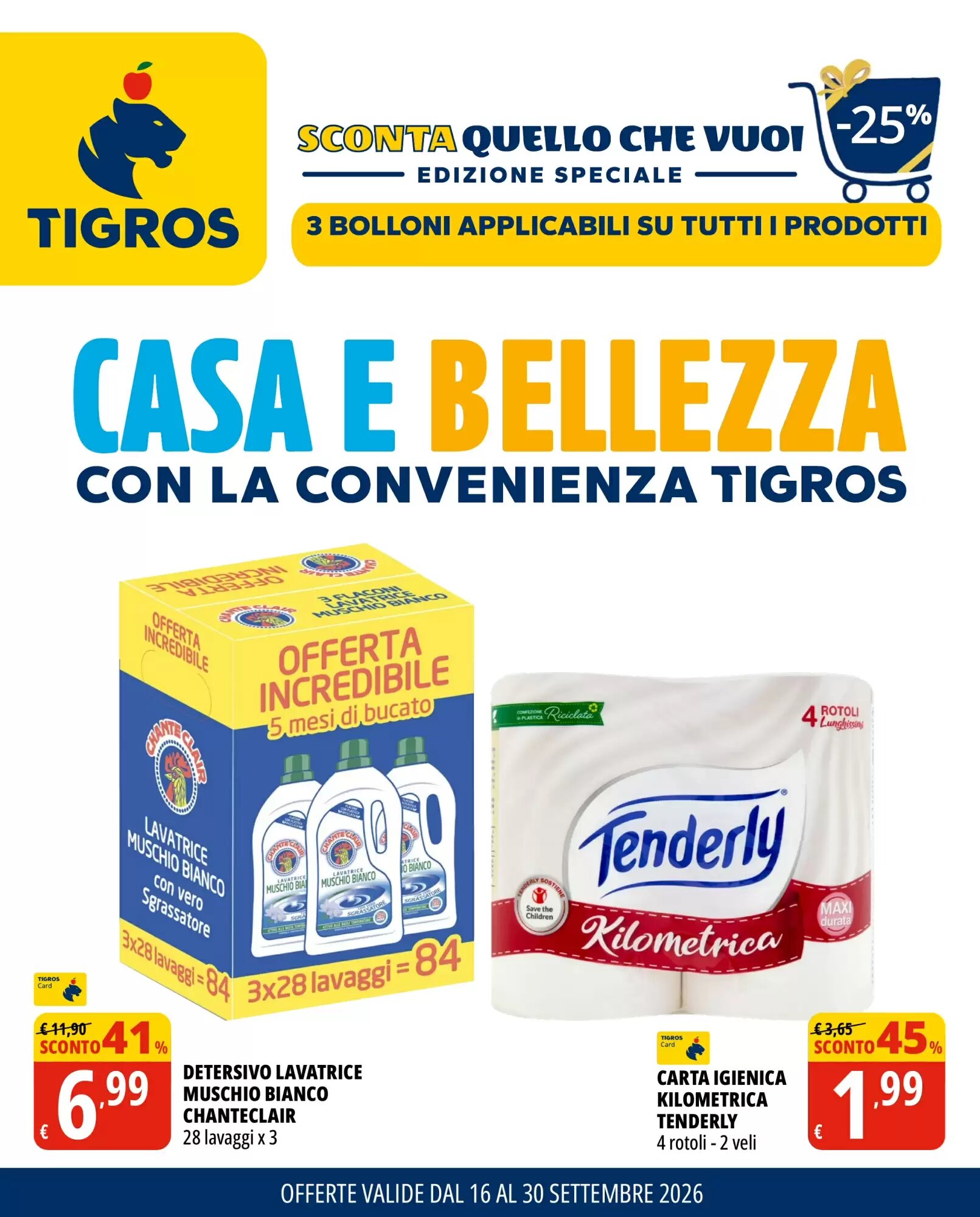 Volantino promozionale Tigros  valide dal 16/09/2026 - Pagina 1.