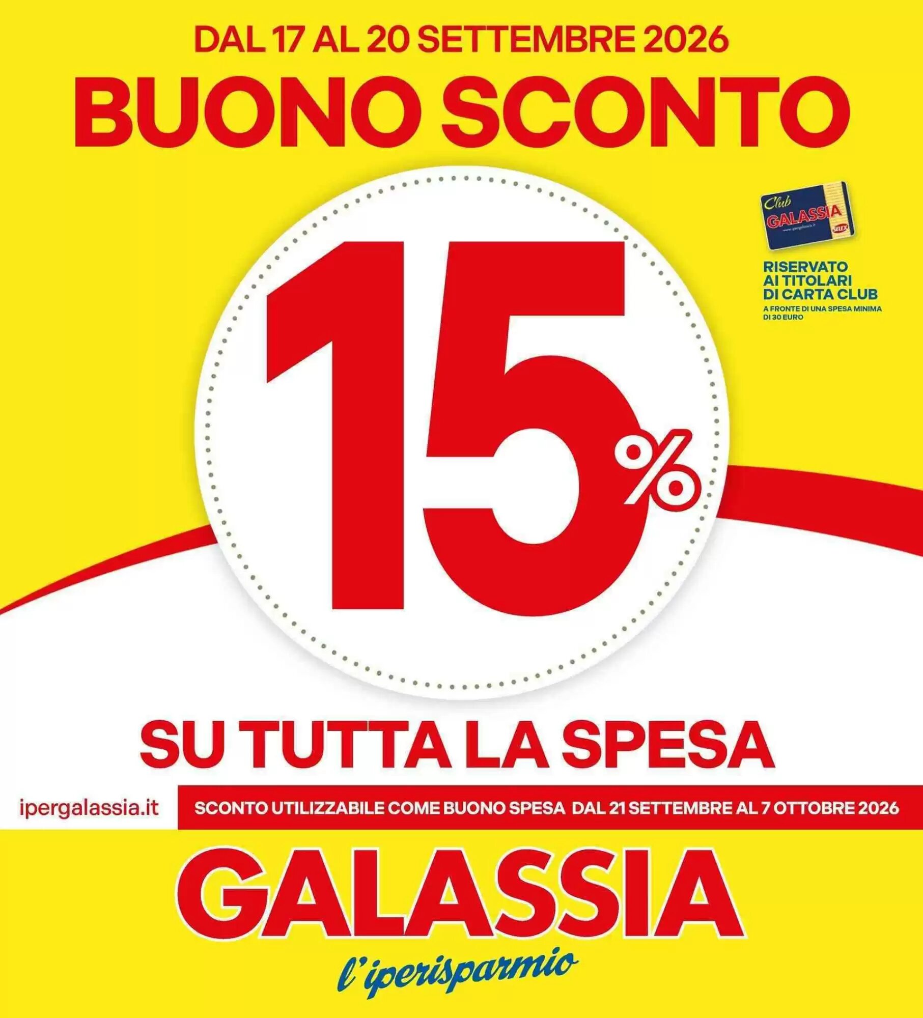 Volantino promozionale Galassia  valide dal 17/09/2026 - Pagina 1.