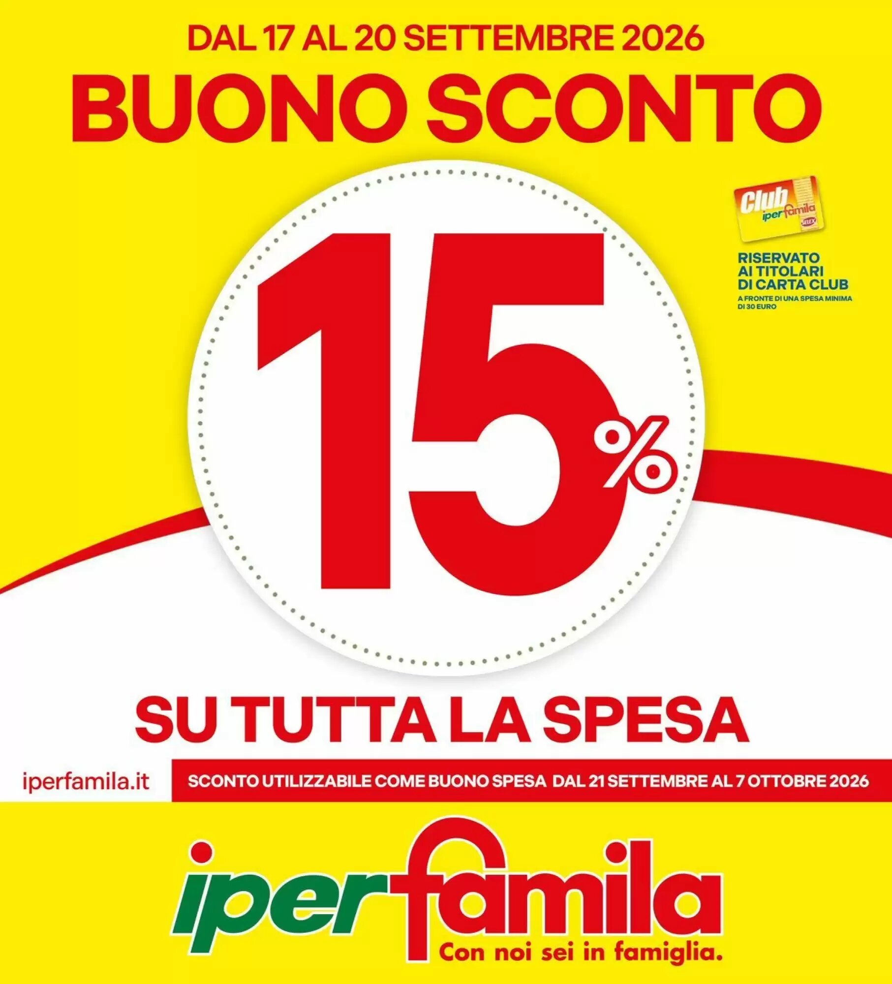 Volantino promozionale IperFamila  valide dal 17/09/2026 - Pagina 1.