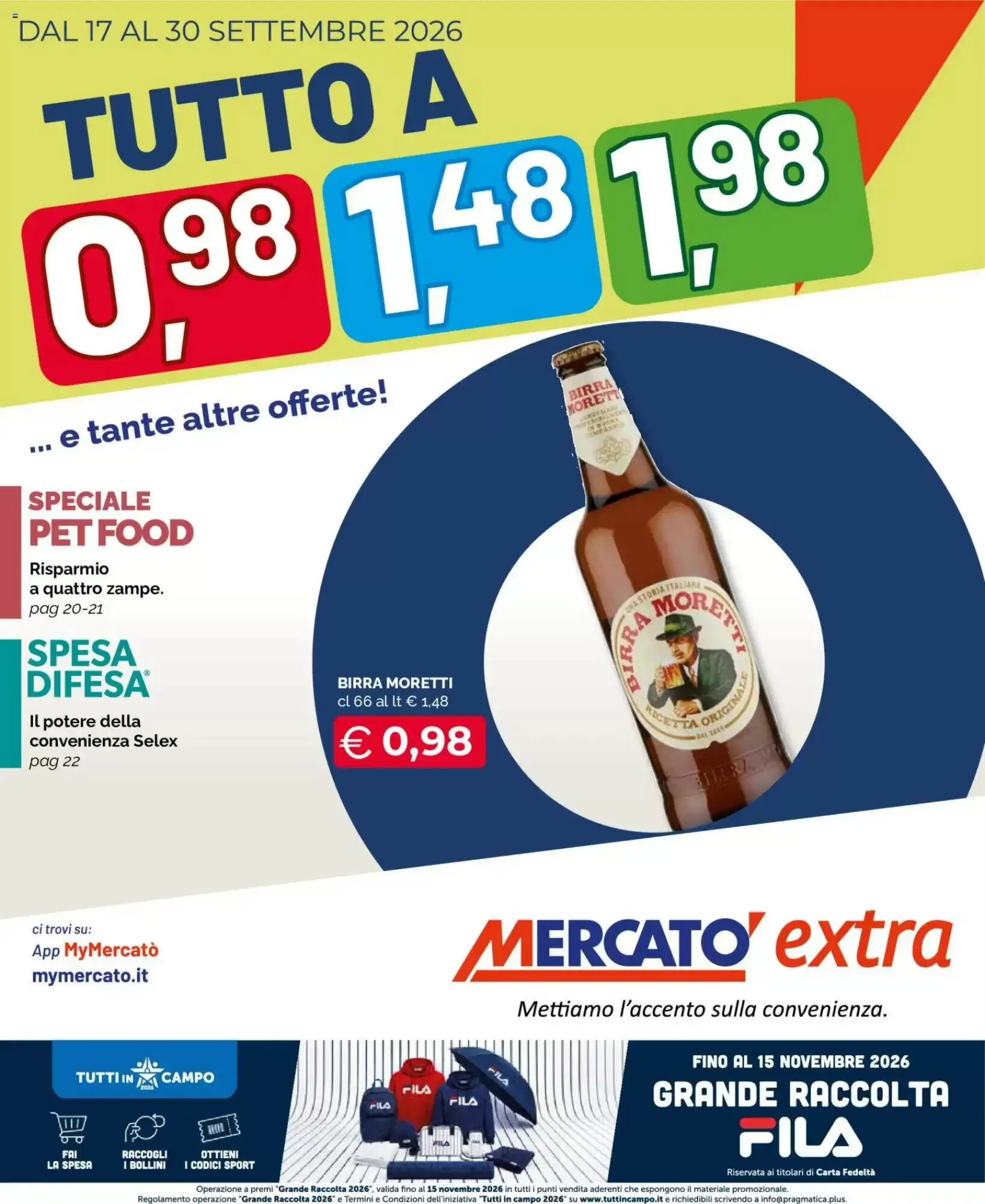 Volantino promozionale Mercatò Extra valide dal 17/09/2026 - Pagina 1.