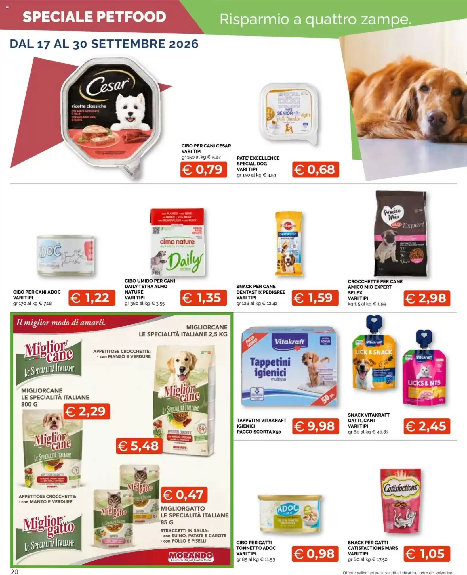 Volantino promozionale Mercatò Extra  valide dal 17/09/2026 - Pagina 20.