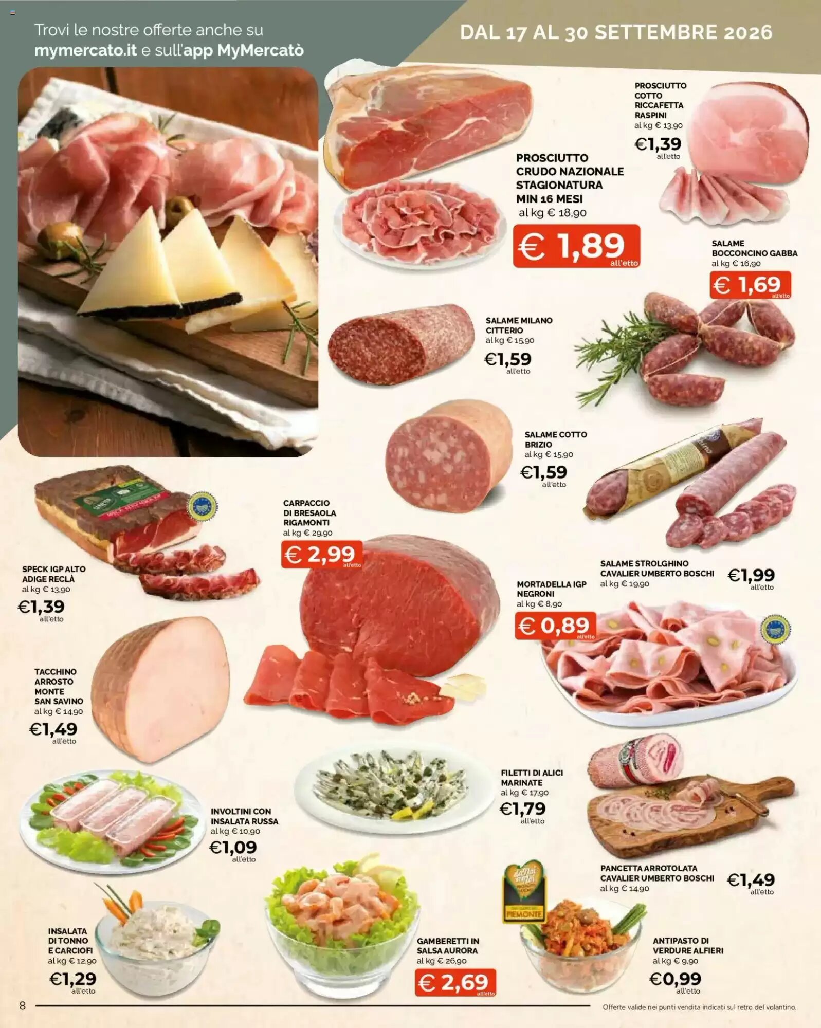 Volantino promozionale Mercatò Extra  valide dal 17/09/2026 - Pagina 8.