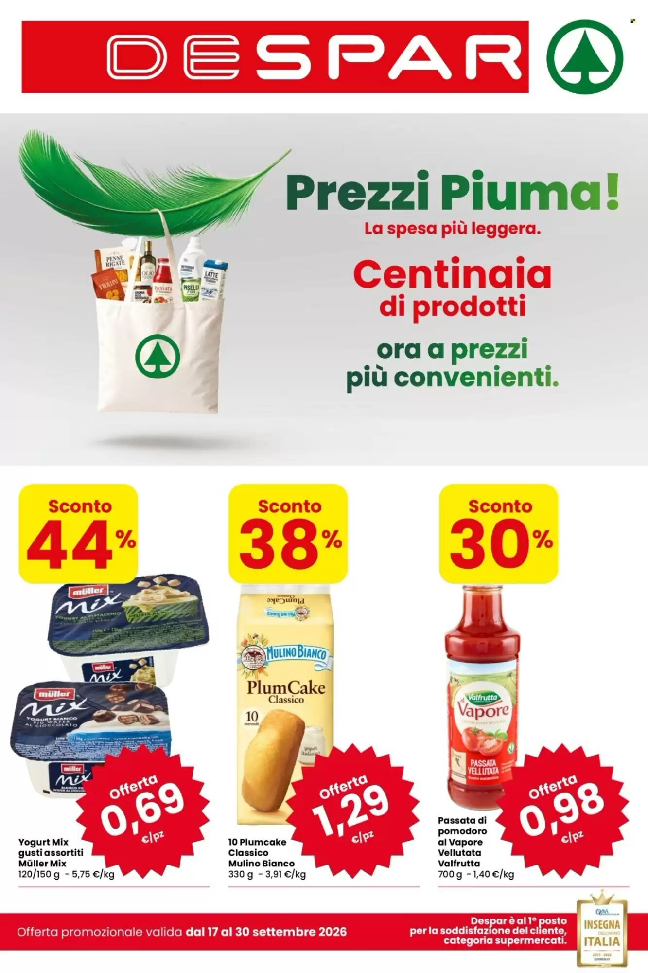 Volantino promozionale Despar  valide dal 17/09/2026 - Pagina 1.