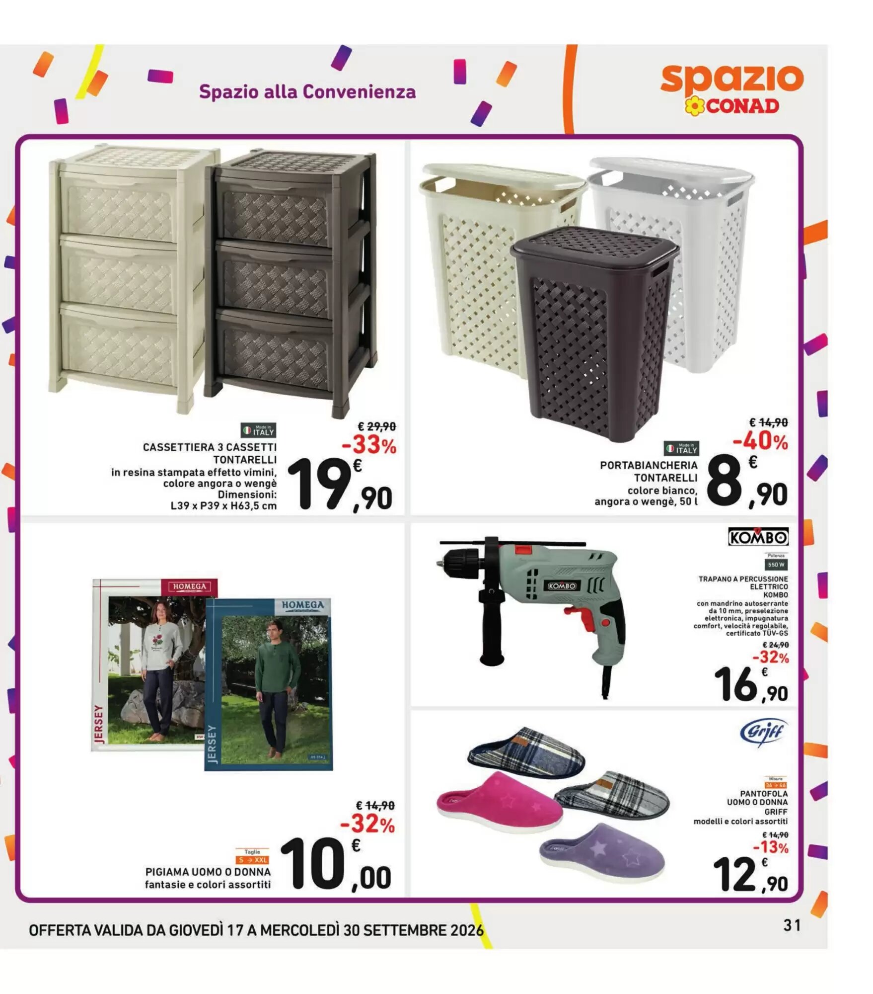 Volantino promozionale Spazio Conad  valide dal 17/09/2026 - Pagina 31.