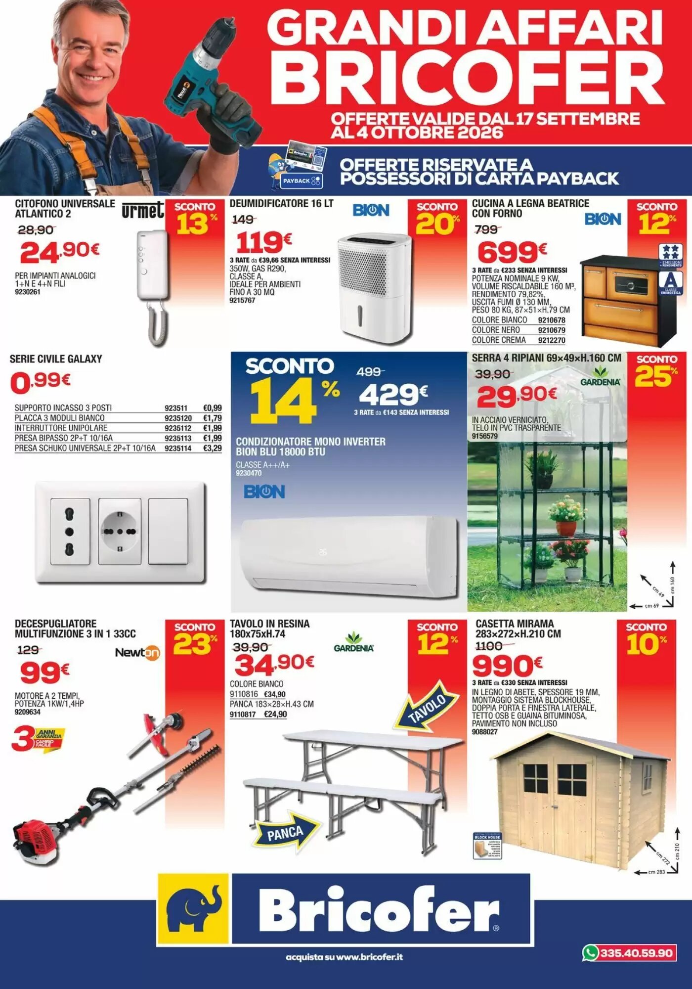Volantino promozionale Bricofer  valide dal 17/09/2026 - Pagina 2.