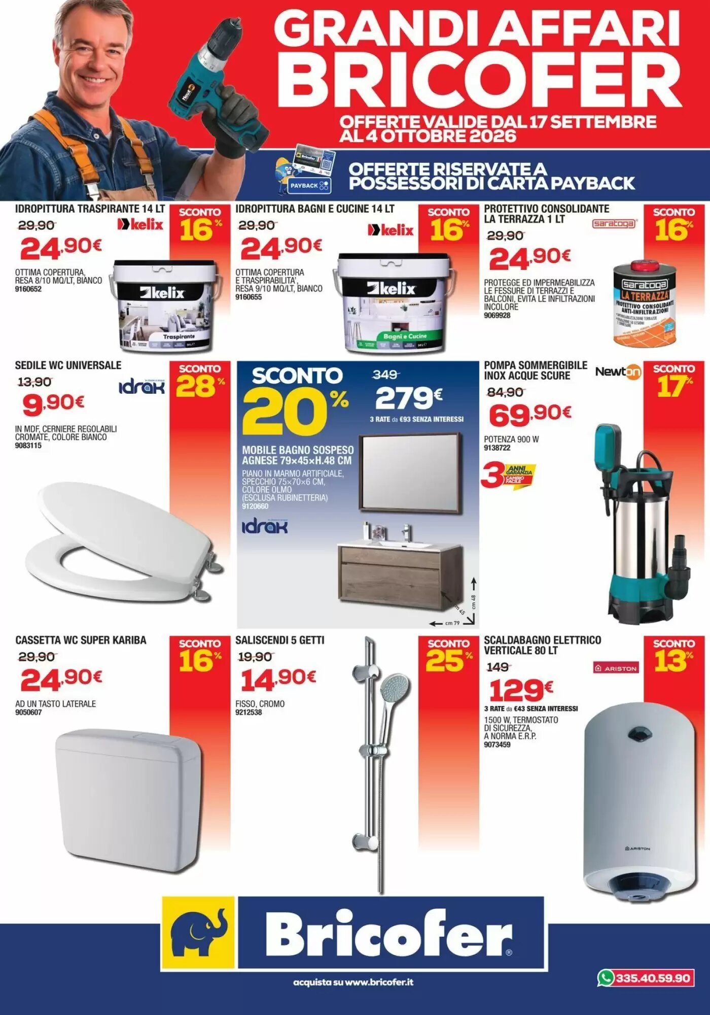 Volantino promozionale Bricofer  valide dal 17/09/2026 - Pagina 4.