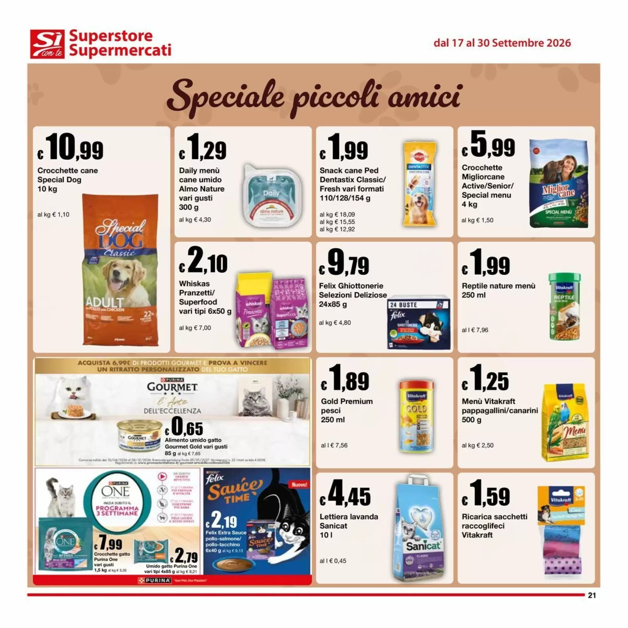 Volantino promozionale Sì con te  valide dal 17/09/2026 - Pagina 21.
