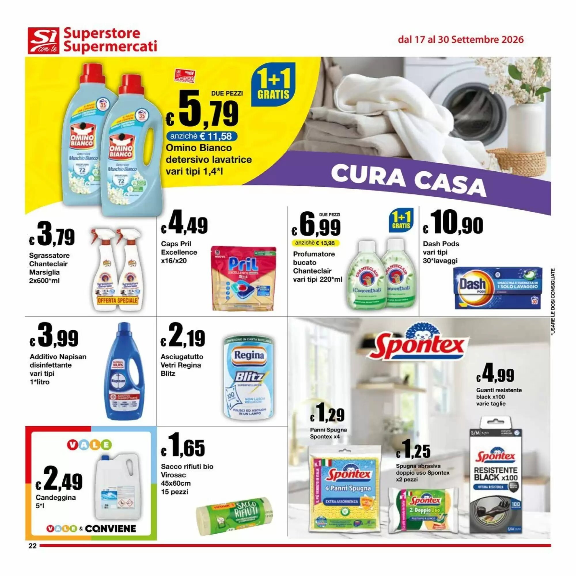 Volantino promozionale Sì con te  valide dal 17/09/2026 - Pagina 22.