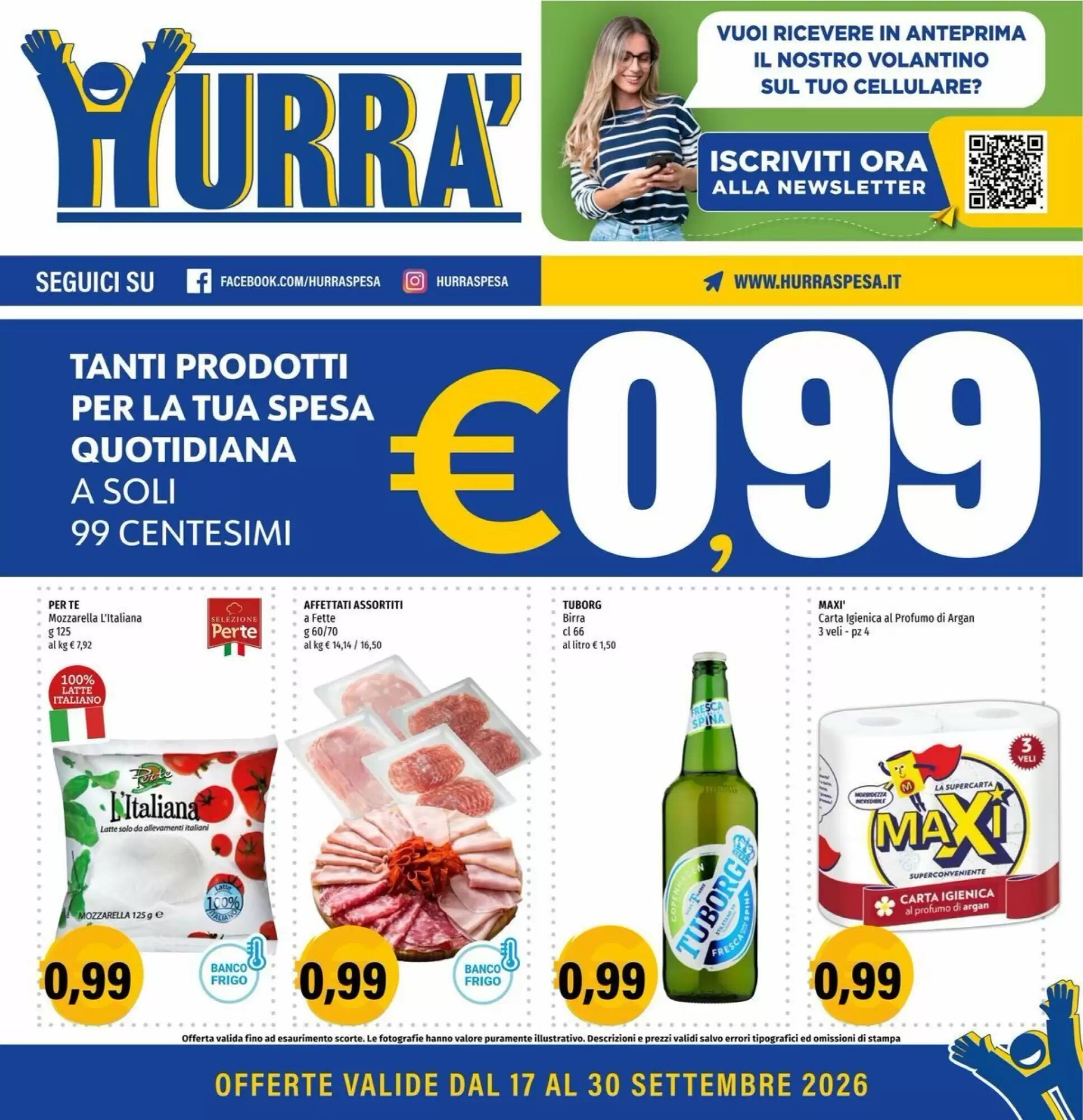 Volantino promozionale Hurrà valide dal 17/09/2026 - Pagina 1.