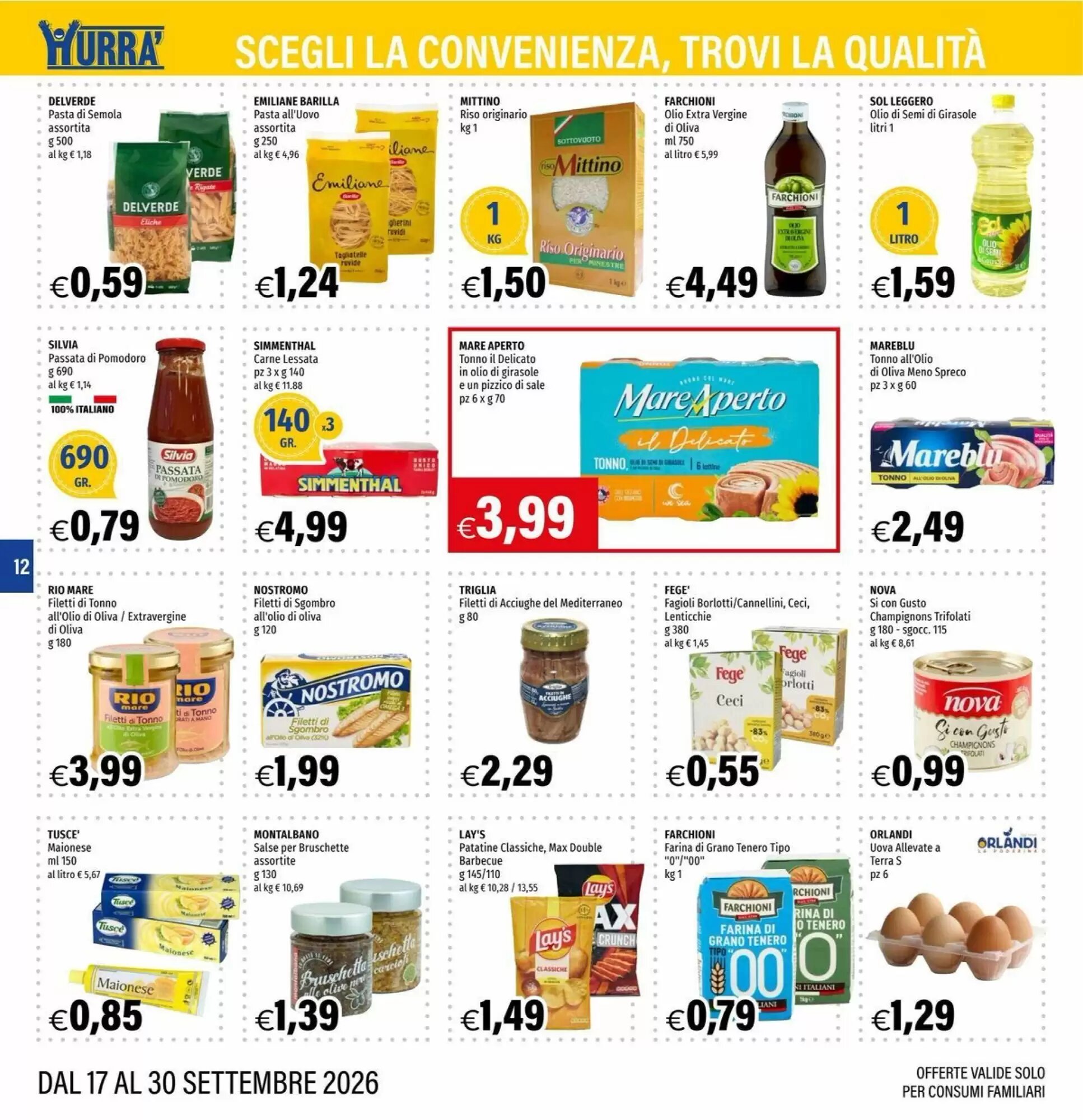 Volantino promozionale Hurrà  valide dal 17/09/2026 - Pagina 12.