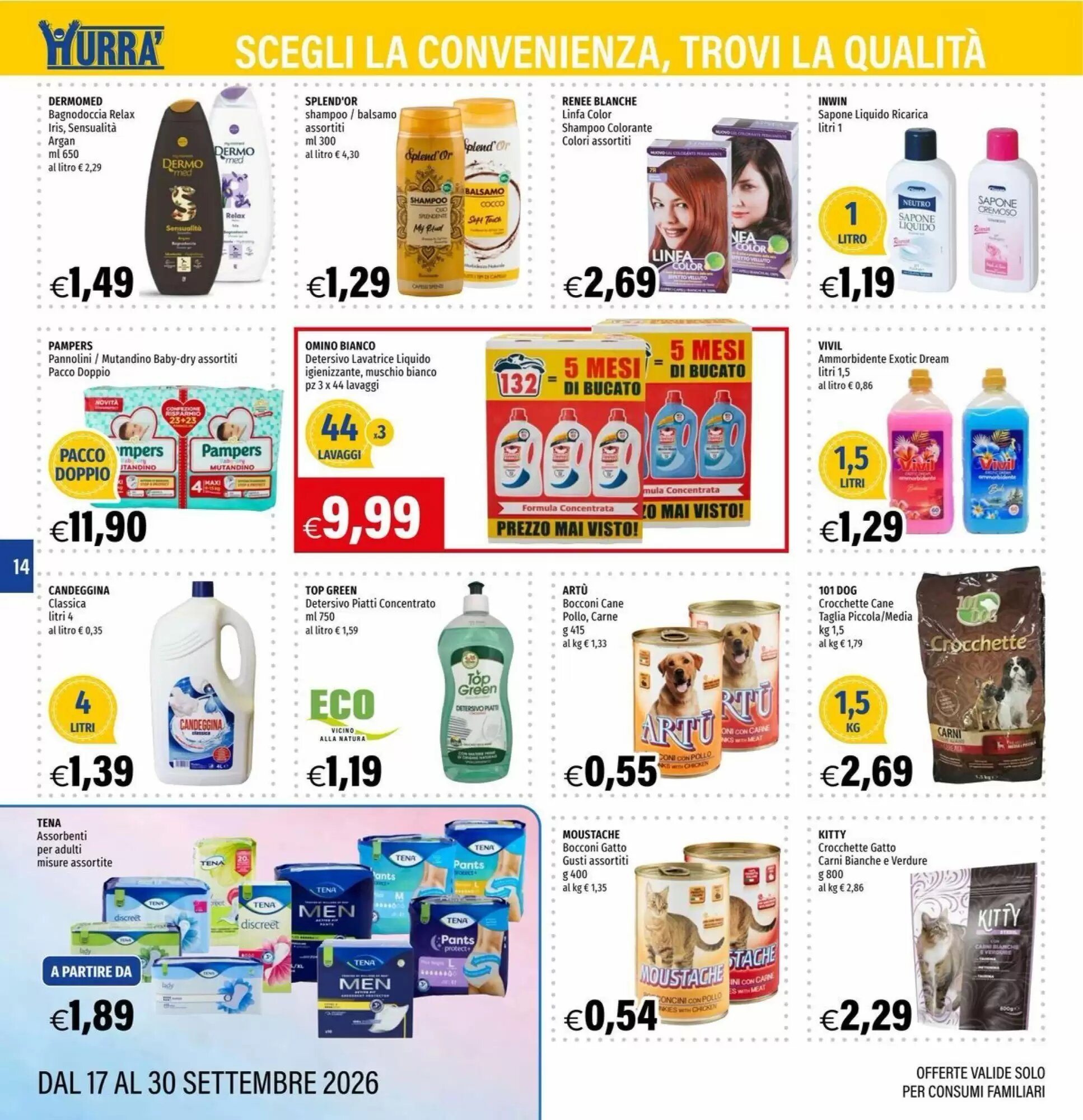 Volantino promozionale Hurrà  valide dal 17/09/2026 - Pagina 14.