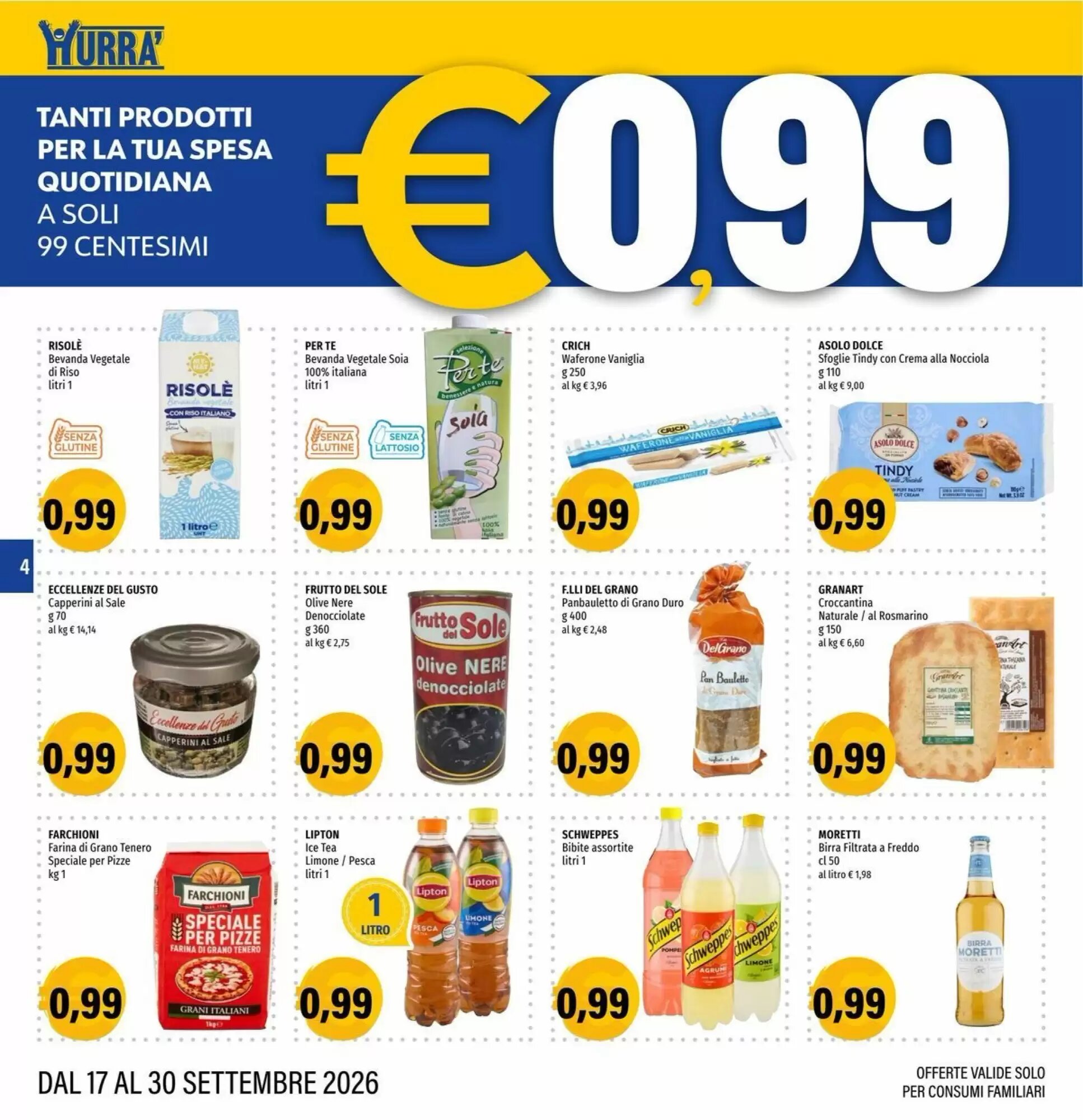 Volantino promozionale Hurrà  valide dal 17/09/2026 - Pagina 4.