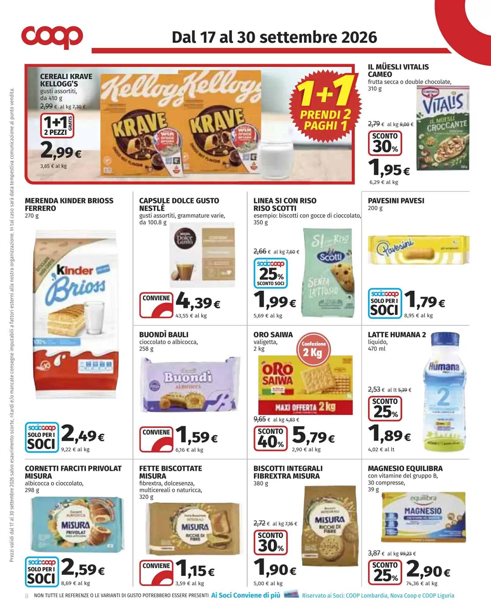 Volantino promozionale Coop  valide dal 17/09/2026 - Pagina 8.