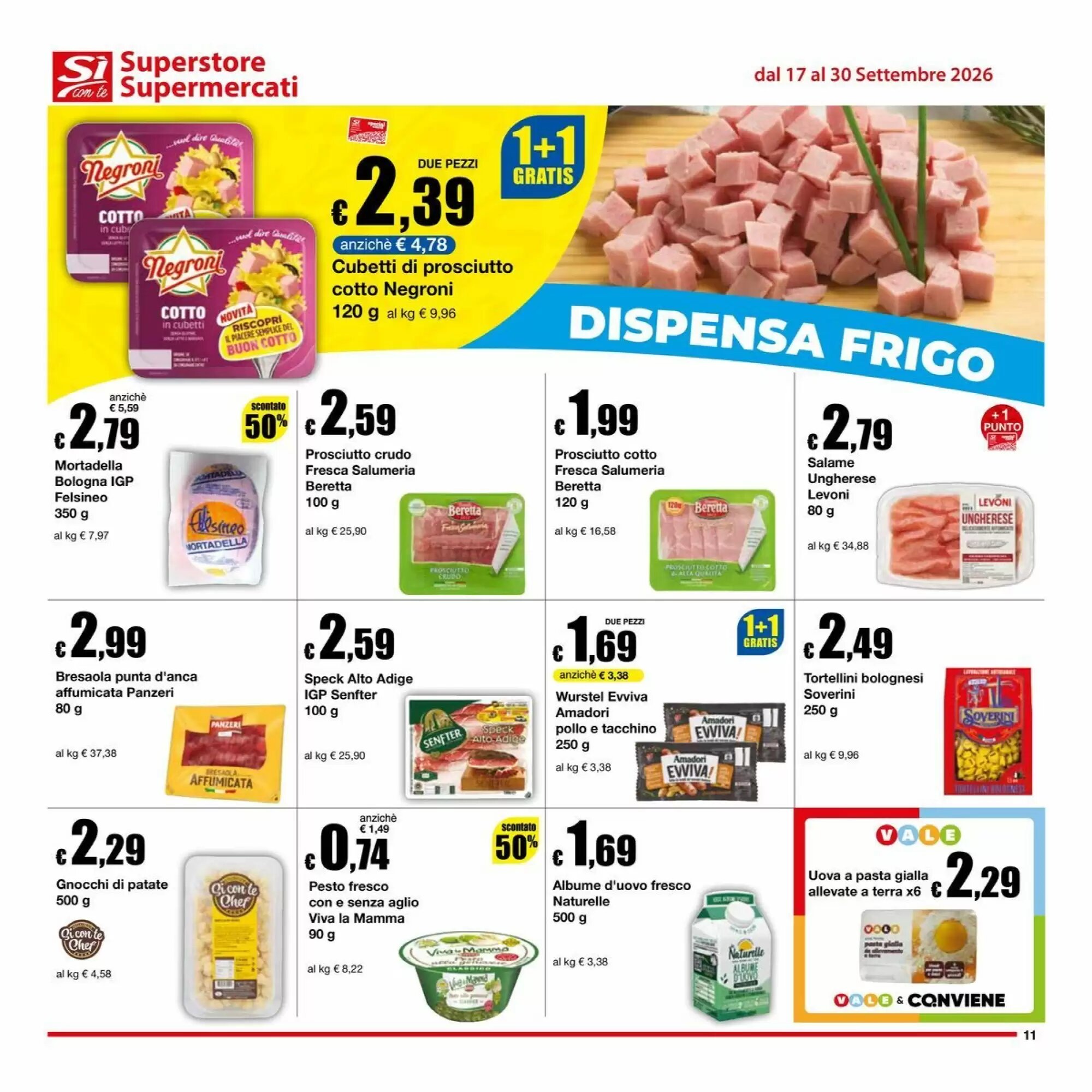 Volantino promozionale Sì con te  valide dal 17/09/2026 - Pagina 11.