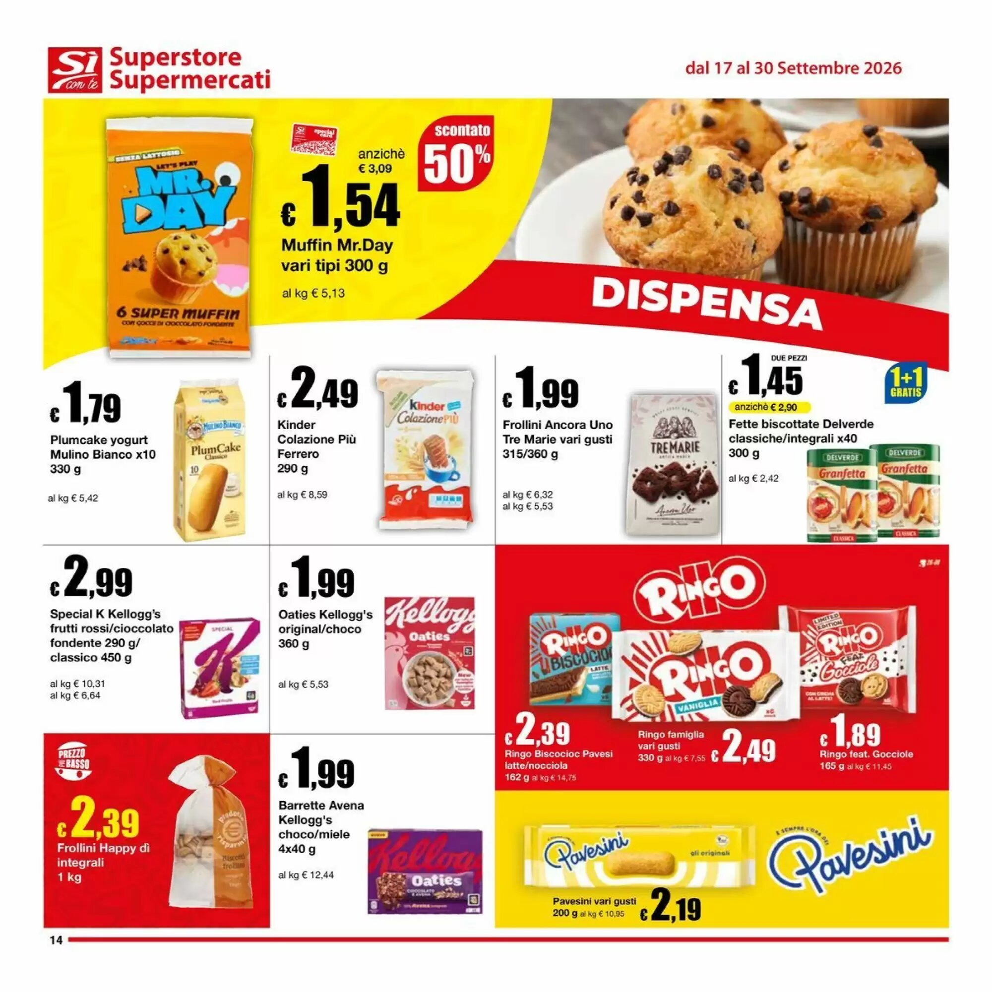 Volantino promozionale Sì con te  valide dal 17/09/2026 - Pagina 14.