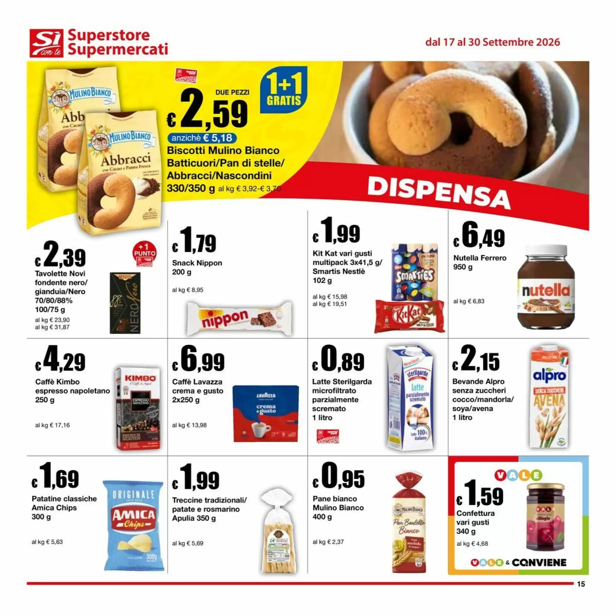 Volantino promozionale Sì con te  valide dal 17/09/2026 - Pagina 15.
