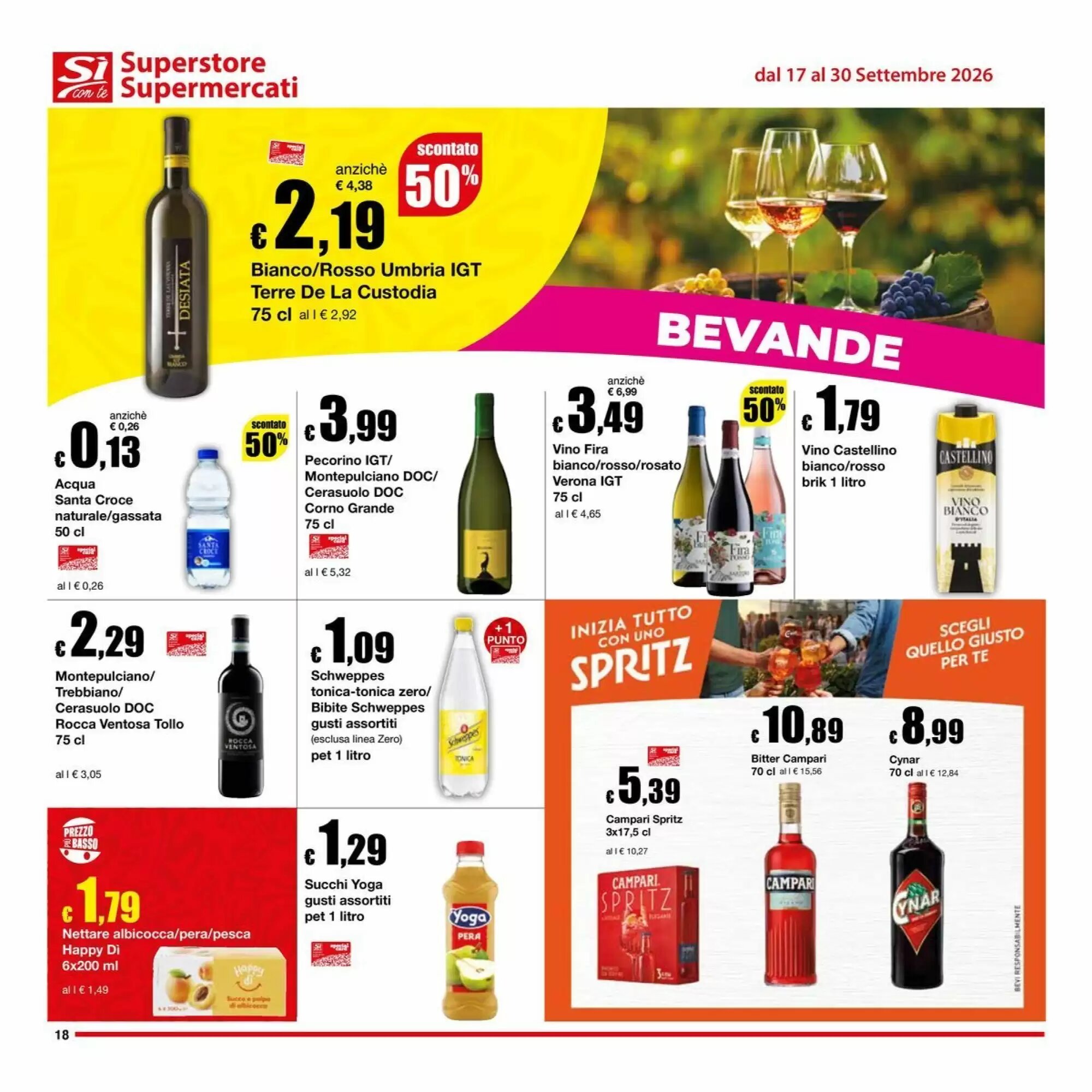 Volantino promozionale Sì con te  valide dal 17/09/2026 - Pagina 18.