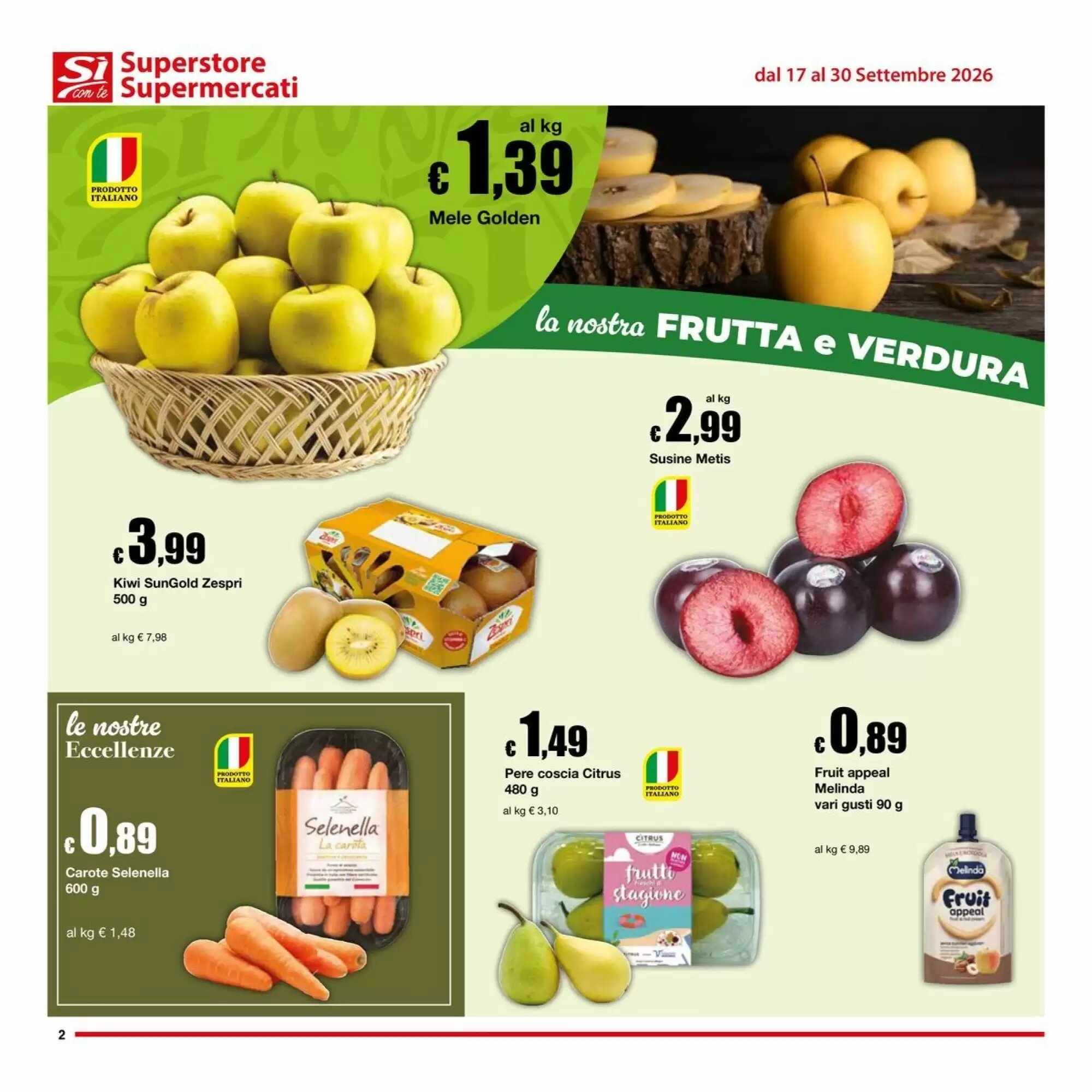 Volantino promozionale Sì con te  valide dal 17/09/2026 - Pagina 2.