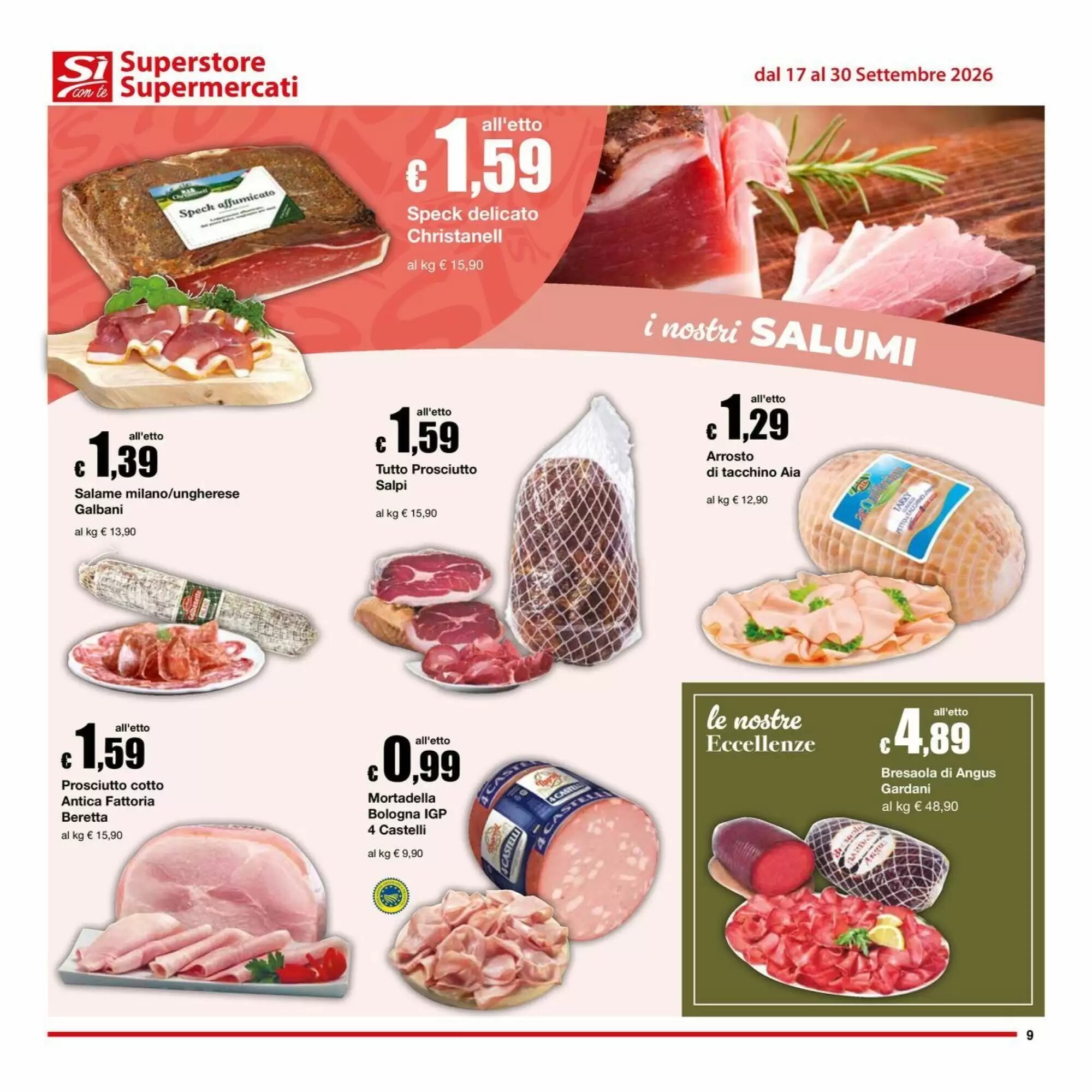 Volantino promozionale Sì con te  valide dal 17/09/2026 - Pagina 9.