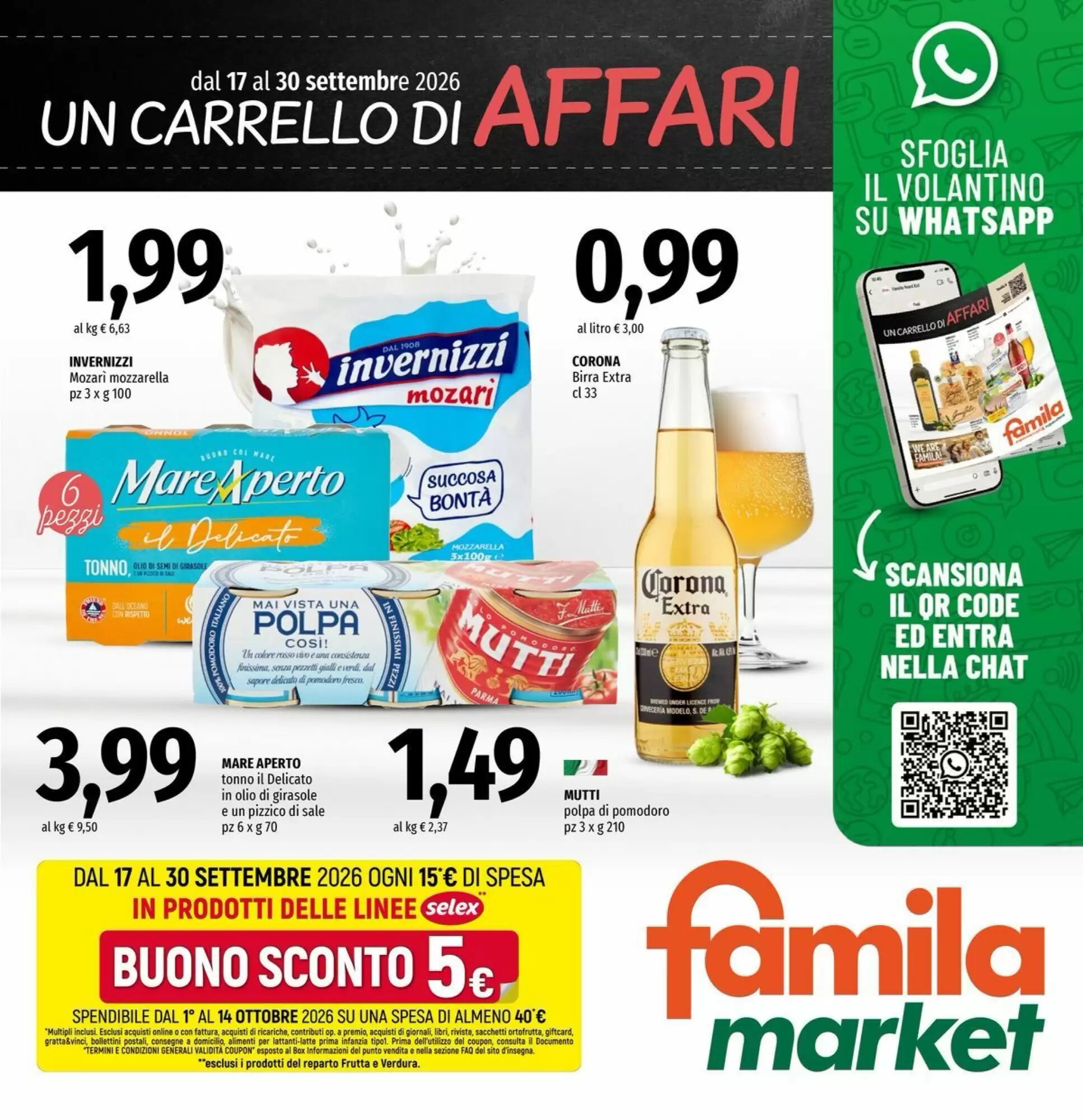 Volantino promozionale Famila Market  valide dal 17/09/2026 - Pagina 1.
