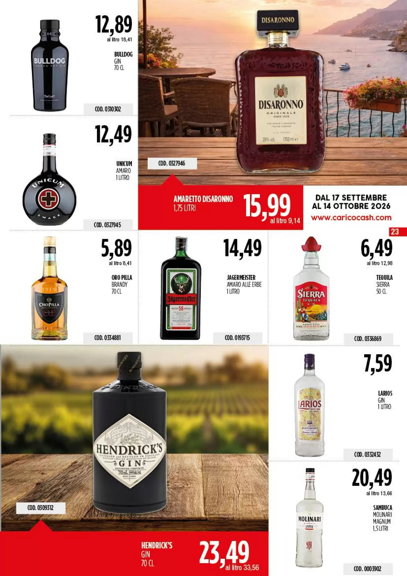 Volantino promozionale Carico Cash & Carry  valide dal 17/09/2026 - Pagina 23.