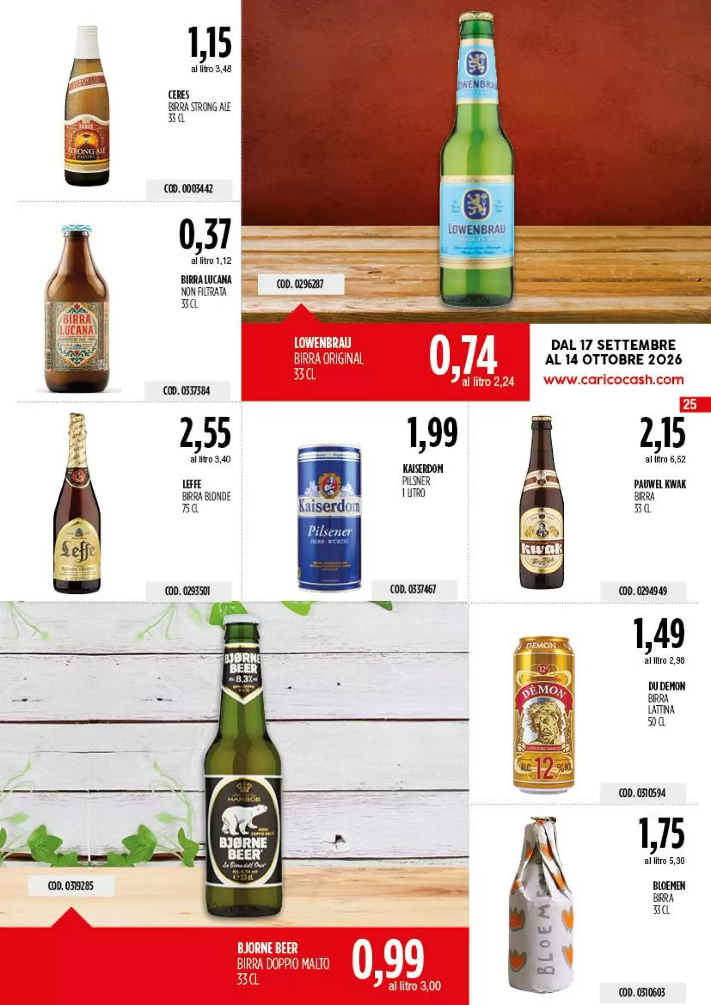 Volantino promozionale Carico Cash & Carry  valide dal 17/09/2026 - Pagina 25.