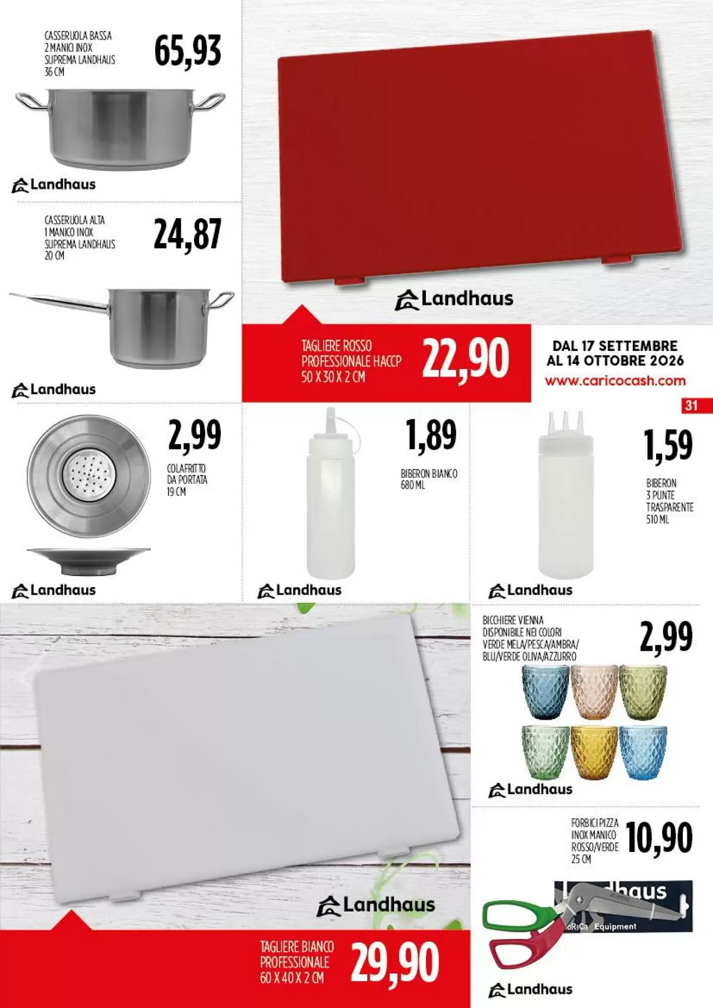Volantino promozionale Carico Cash & Carry  valide dal 17/09/2026 - Pagina 31.