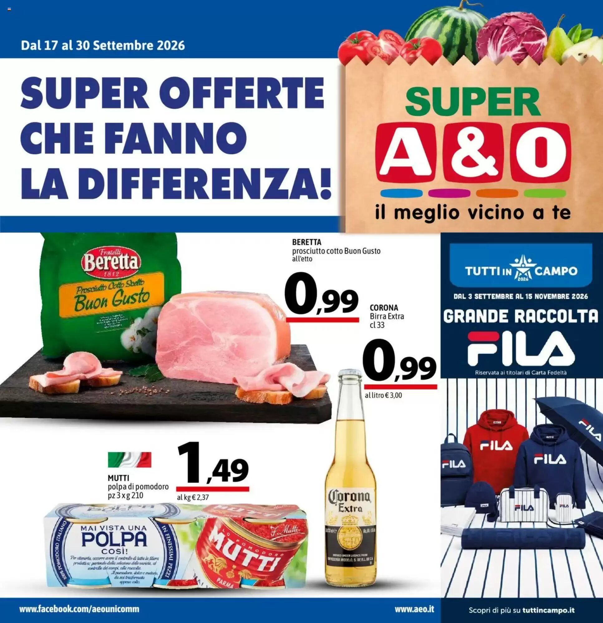 Volantino promozionale A&o  valide dal 17/09/2026 - Pagina 1.