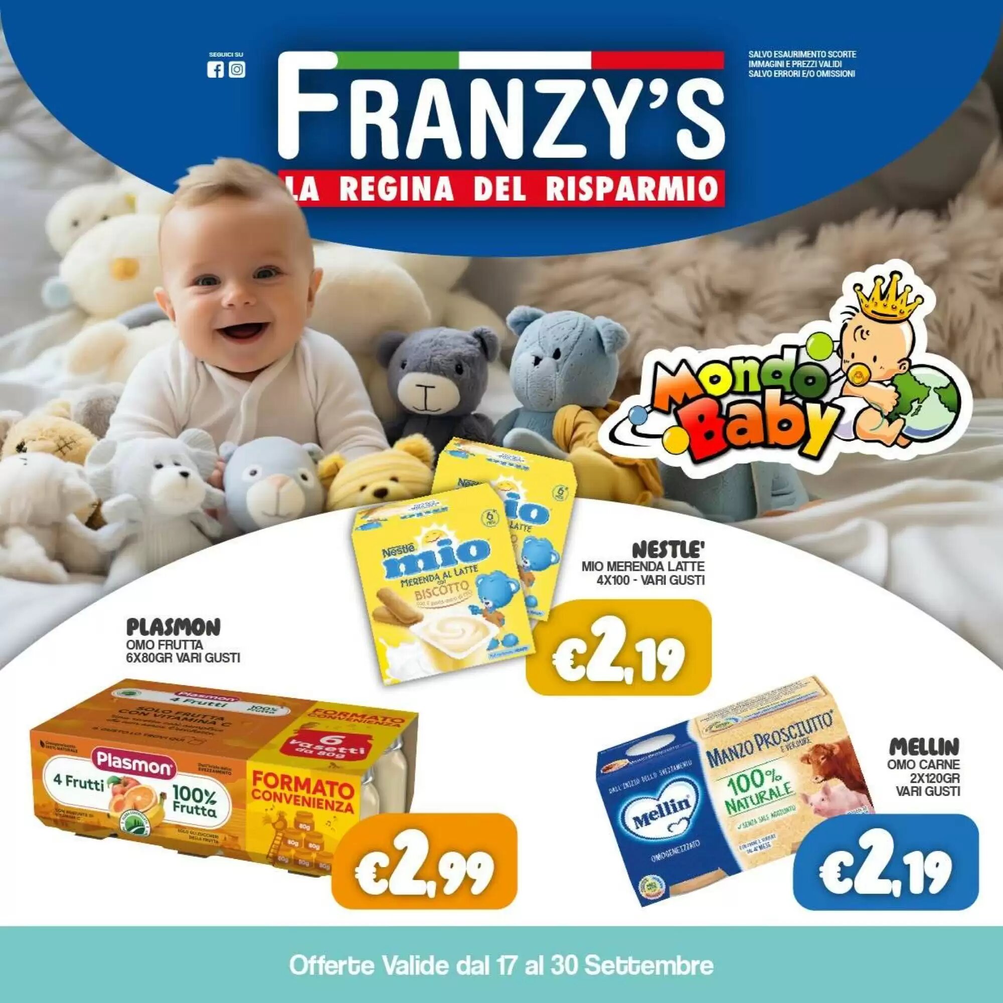 Volantino promozionale Franzy's  valide dal 17/09/2026 - Pagina 1.