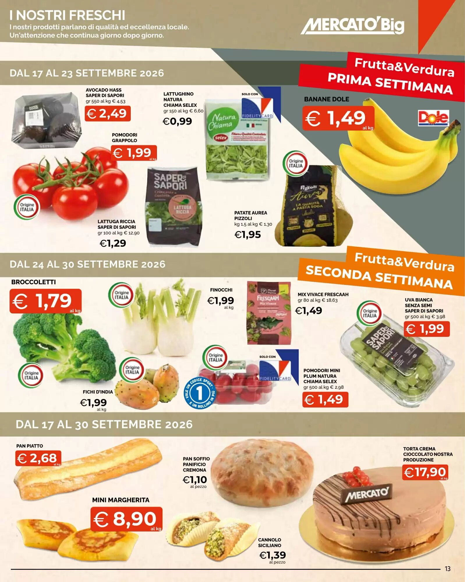 Volantino promozionale Mercatò Big  valide dal 17/09/2026 - Pagina 13.