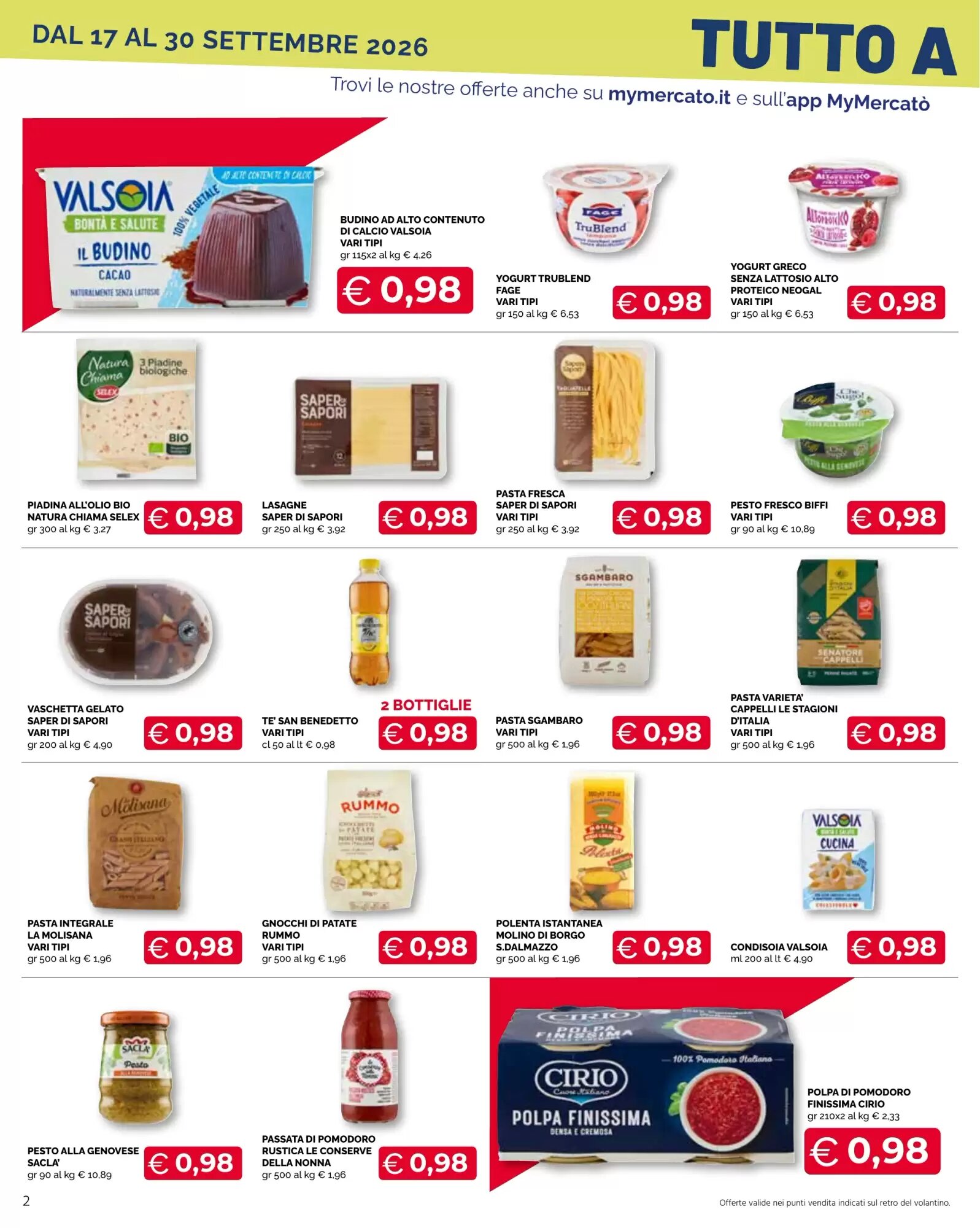 Volantino promozionale Mercatò Big  valide dal 17/09/2026 - Pagina 2.