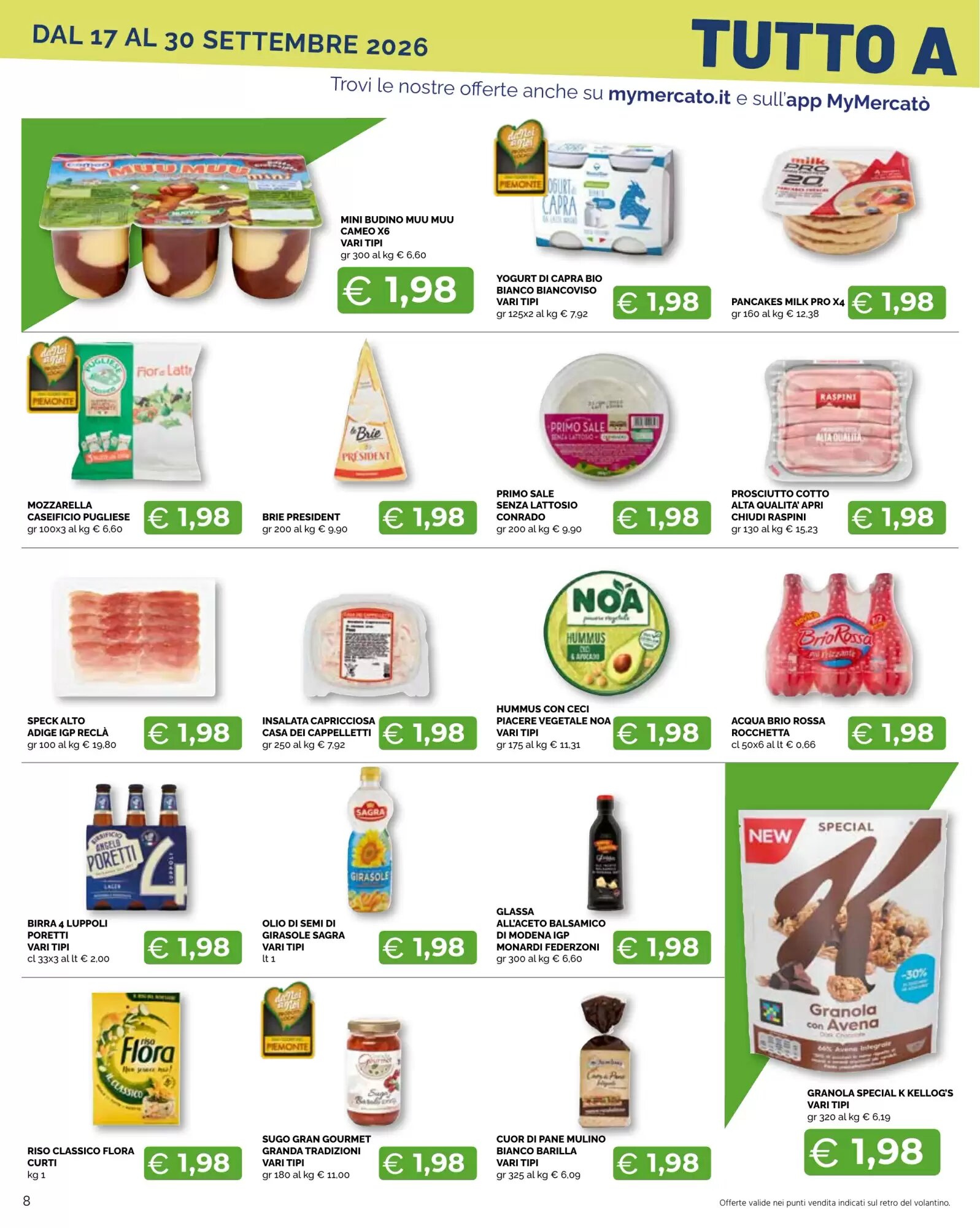 Volantino promozionale Mercatò Big  valide dal 17/09/2026 - Pagina 8.
