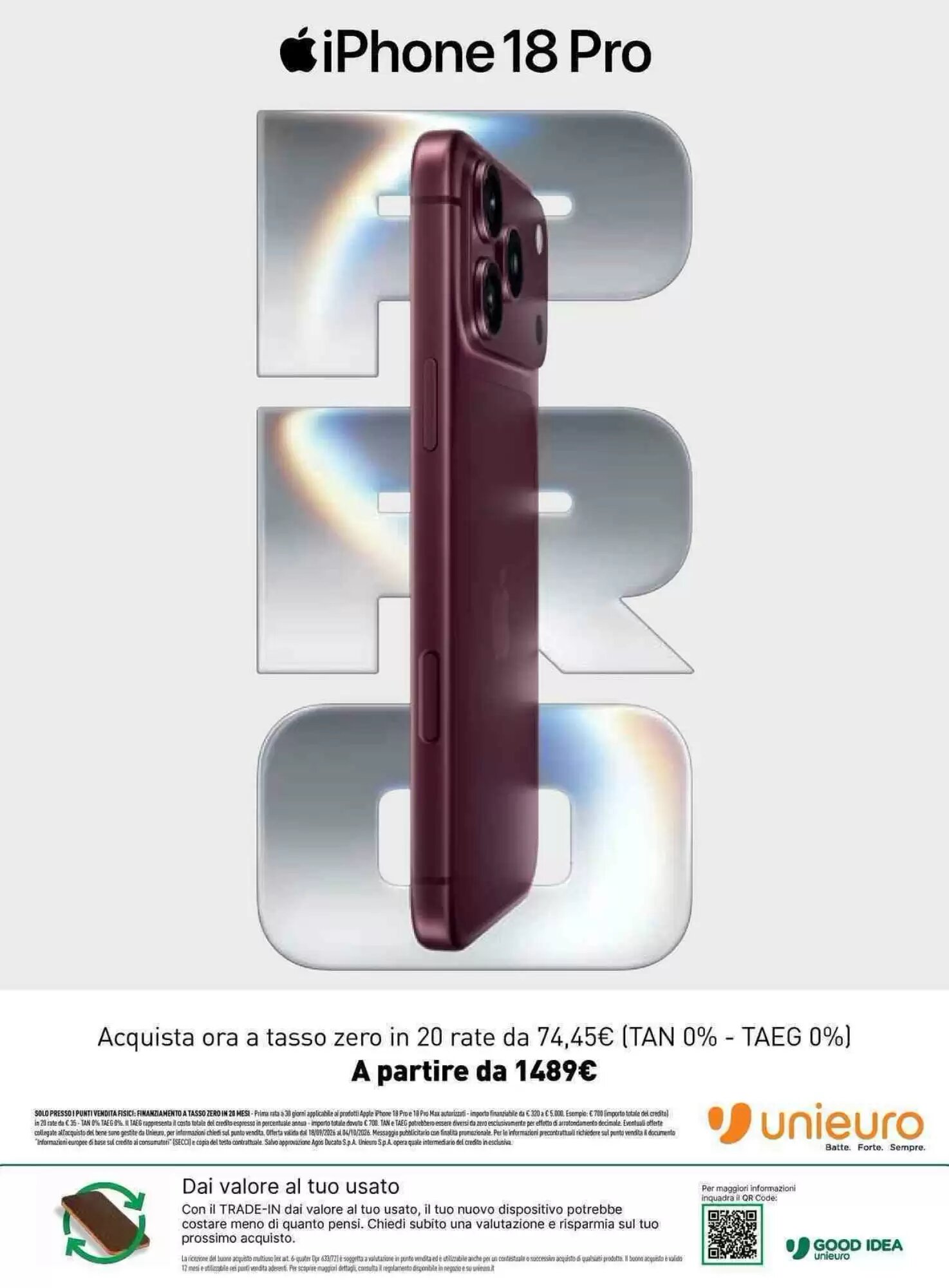 Volantino promozionale Unieuro  valide dal 18/09/2026 - Pagina 33.
