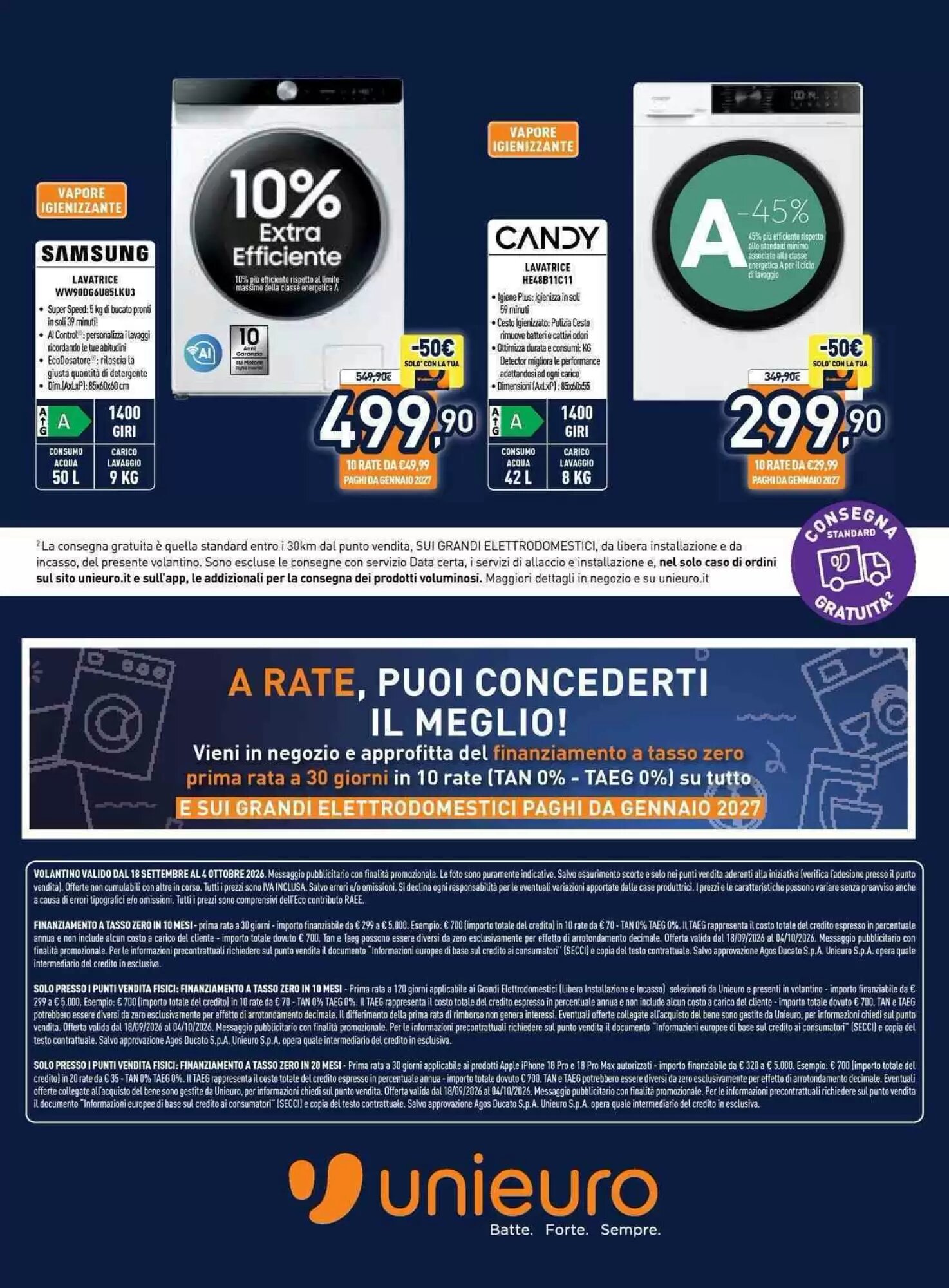 Volantino promozionale Unieuro  valide dal 18/09/2026 - Pagina 40.