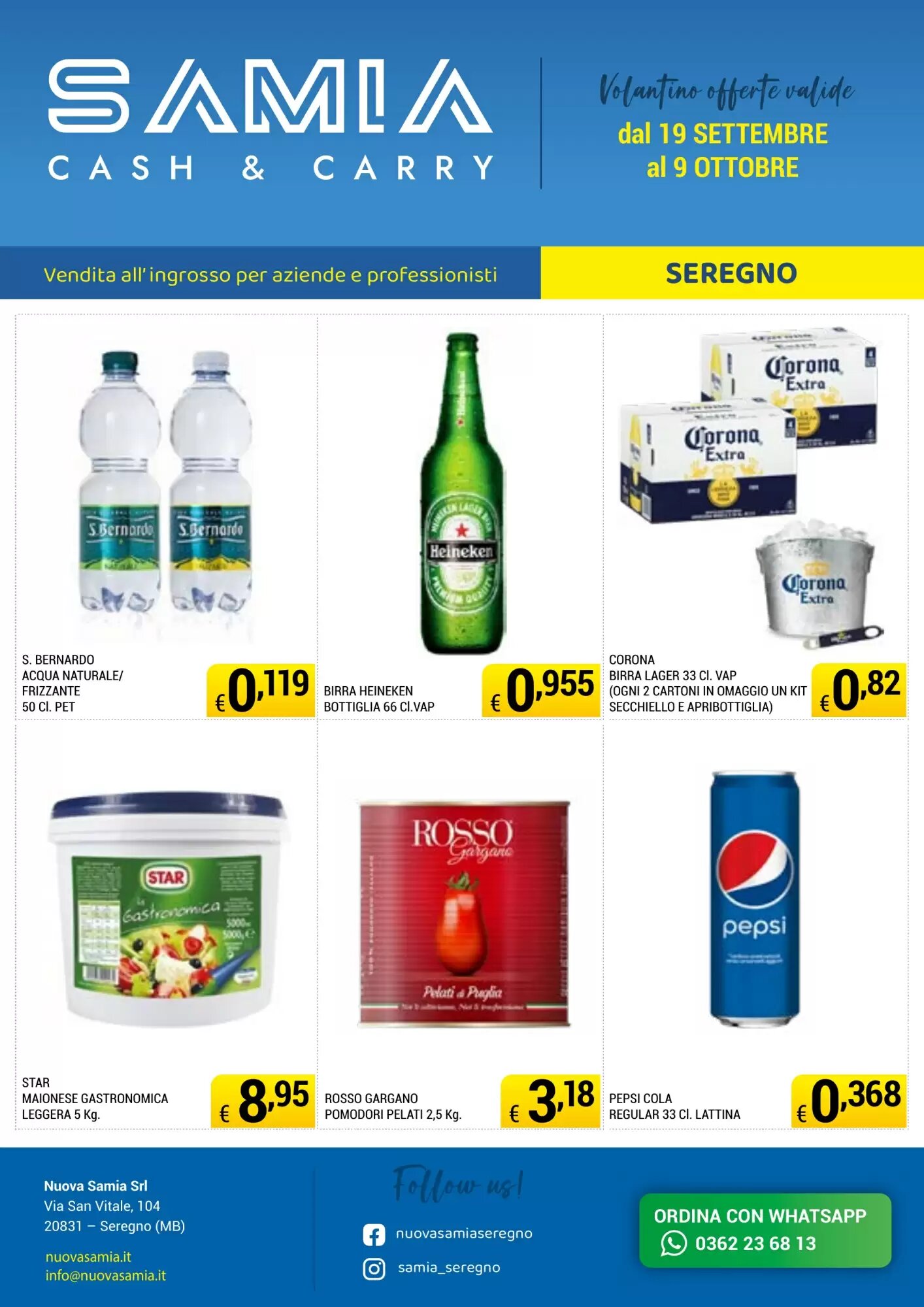Volantino promozionale Samia Cash and Carry valide dal 19/09/2026 - Pagina 1.