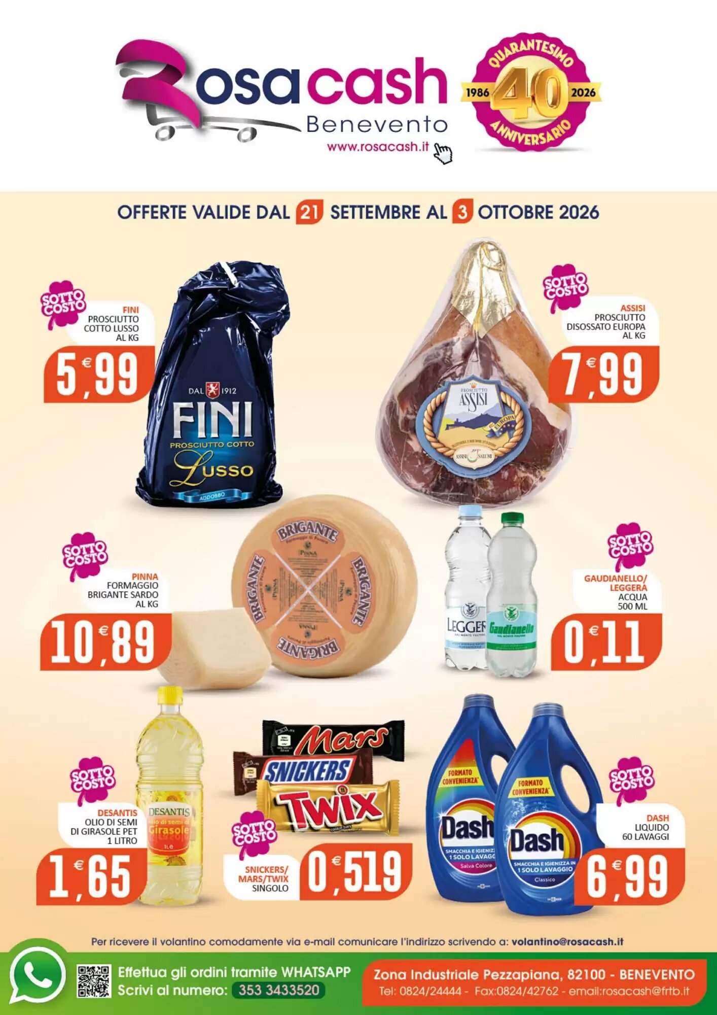 Volantino promozionale Rosa Cash  valide dal 20/09/2026 - Pagina 1.
