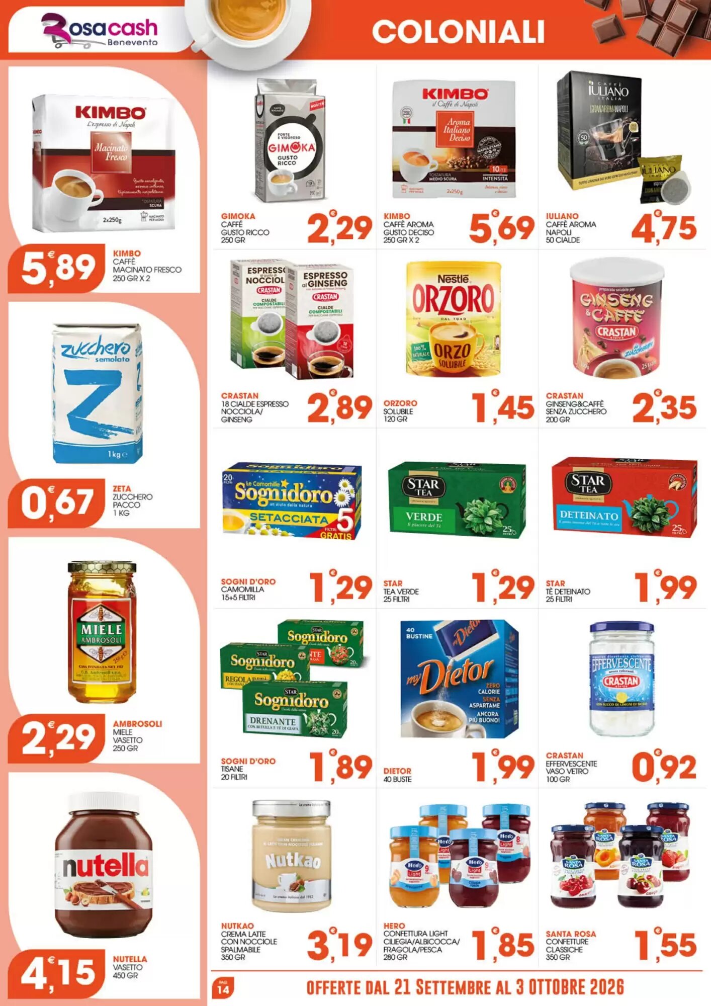 Volantino promozionale Rosa Cash  valide dal 20/09/2026 - Pagina 14.