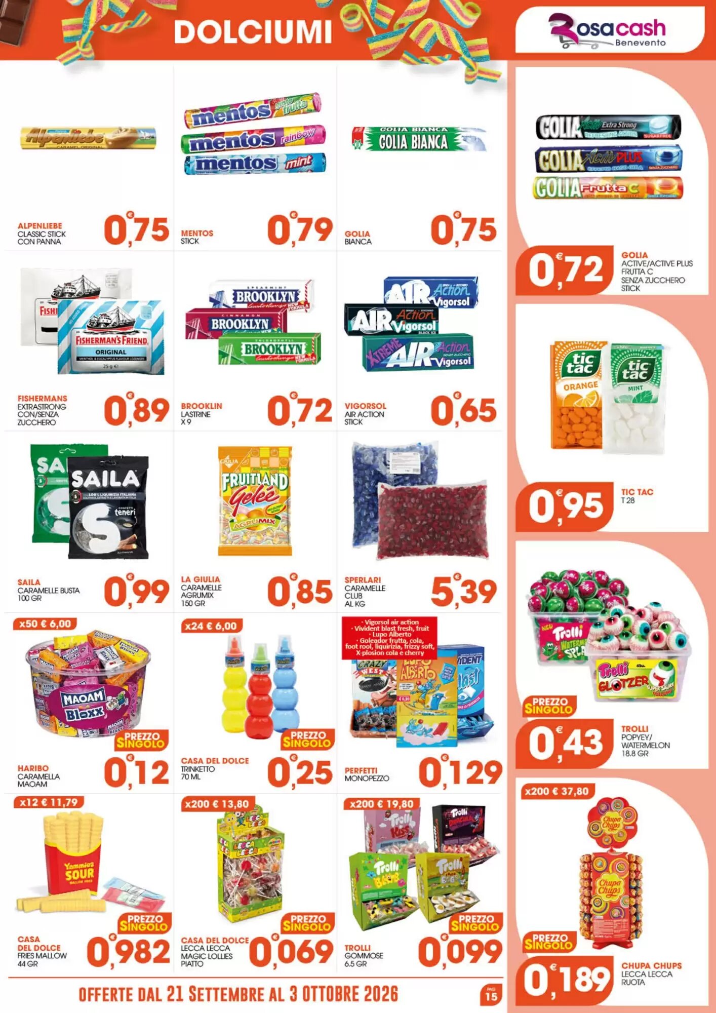 Volantino promozionale Rosa Cash  valide dal 20/09/2026 - Pagina 15.